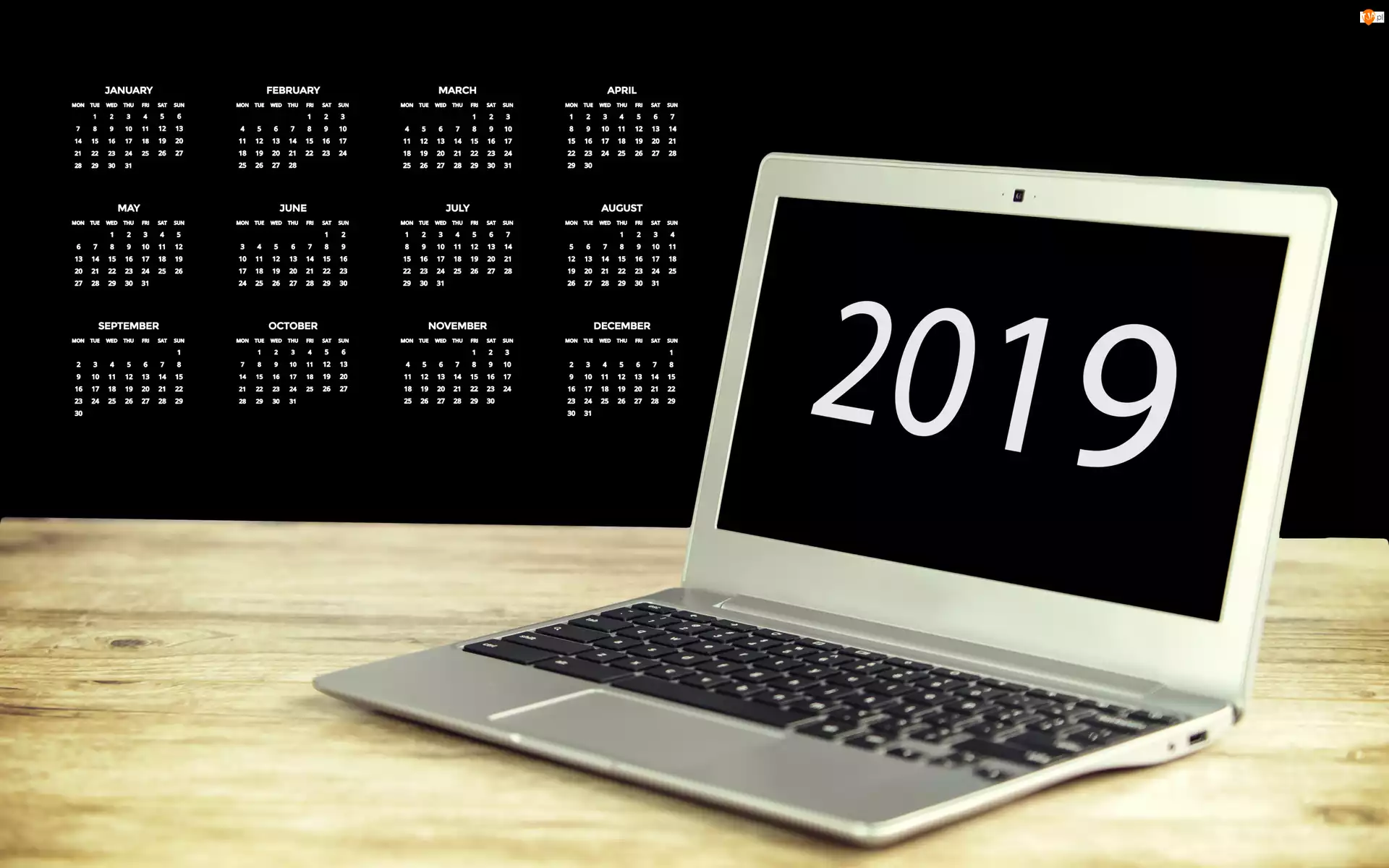 Laptop, Kalendarz, 2019