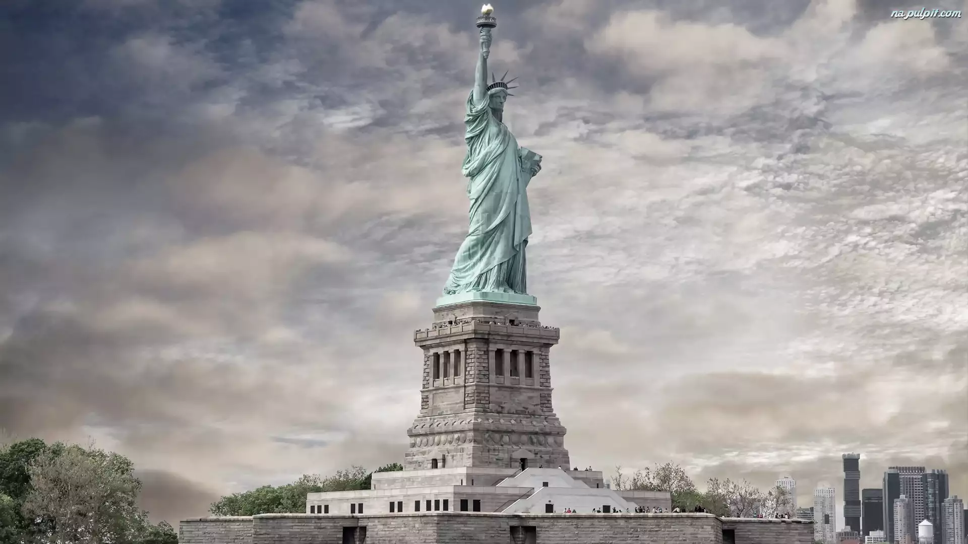 Wyspa Liberty, Stany Zjednoczone, Posąg, Statua Wolności, Nowy Jork