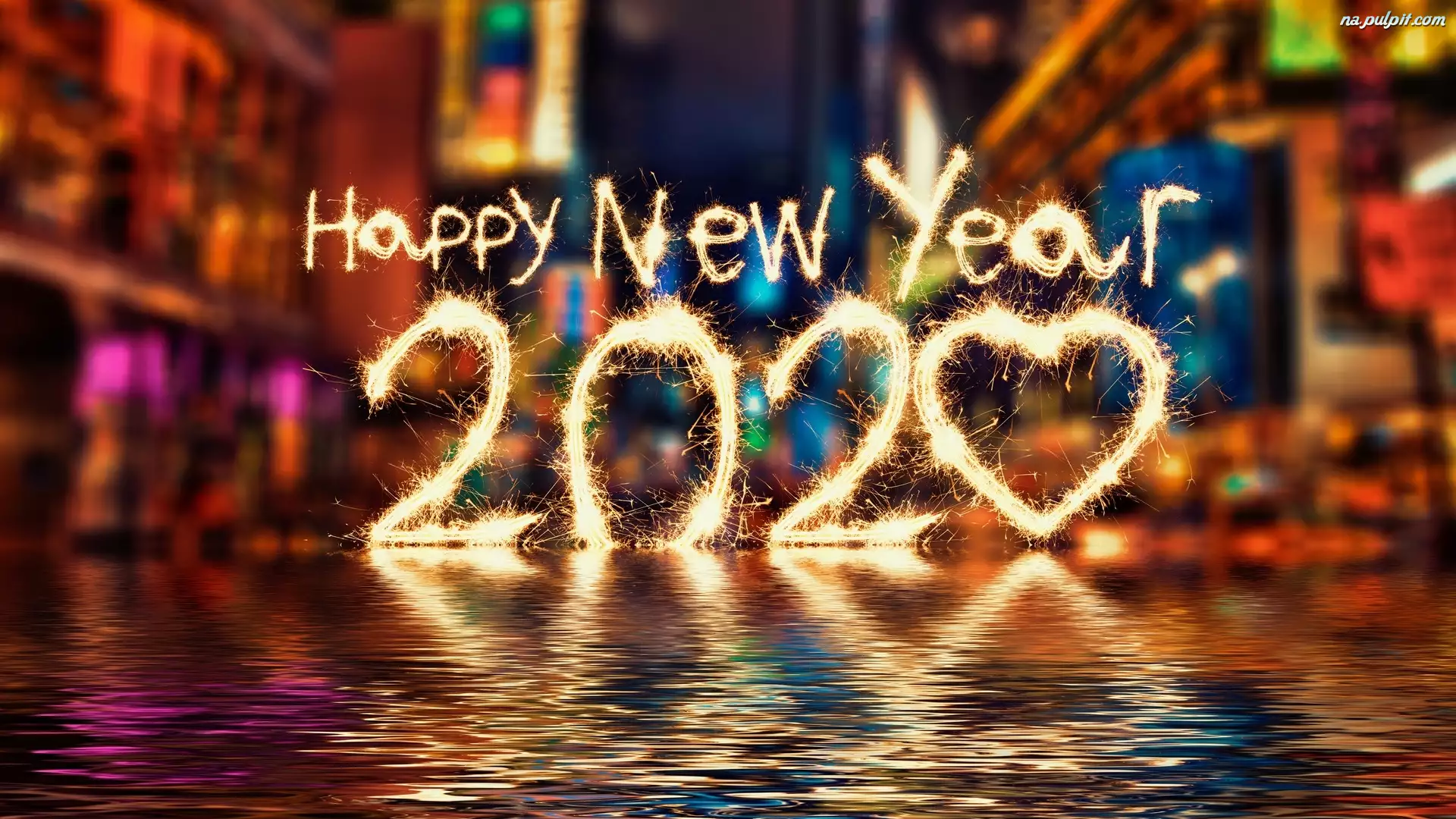 2020, Napis, Happy New Year