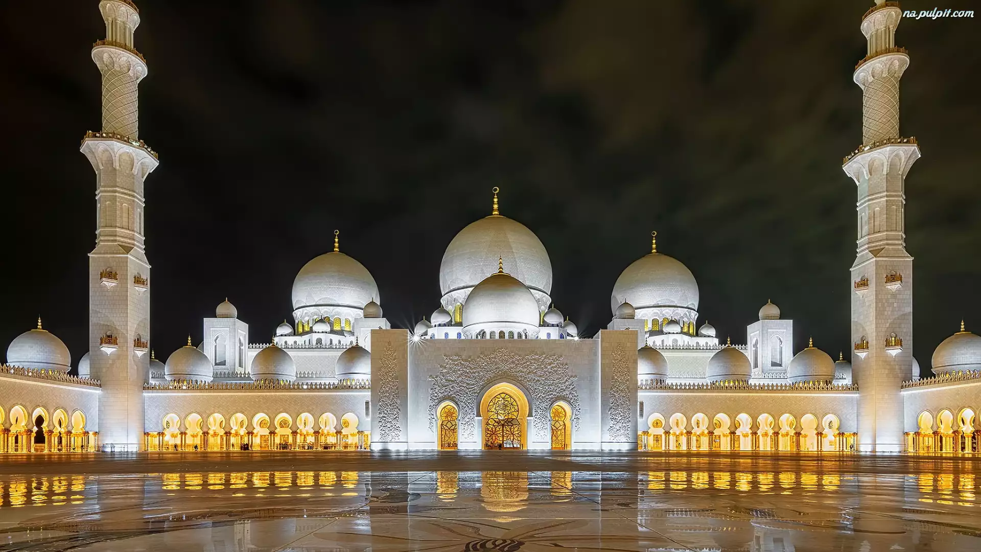 Zjednoczone Emiraty Arabskie, Meczet Szejka Zayeda, Noc, Abu Dhabi