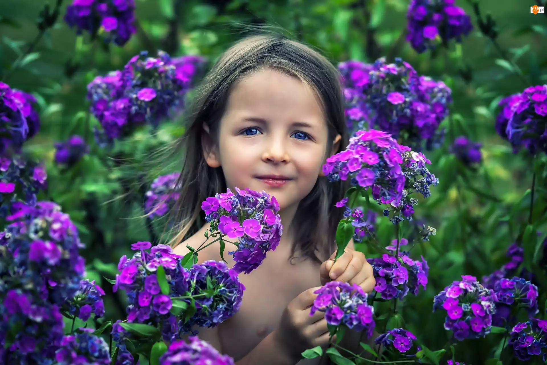 Kwiaty, Dziewczynka
