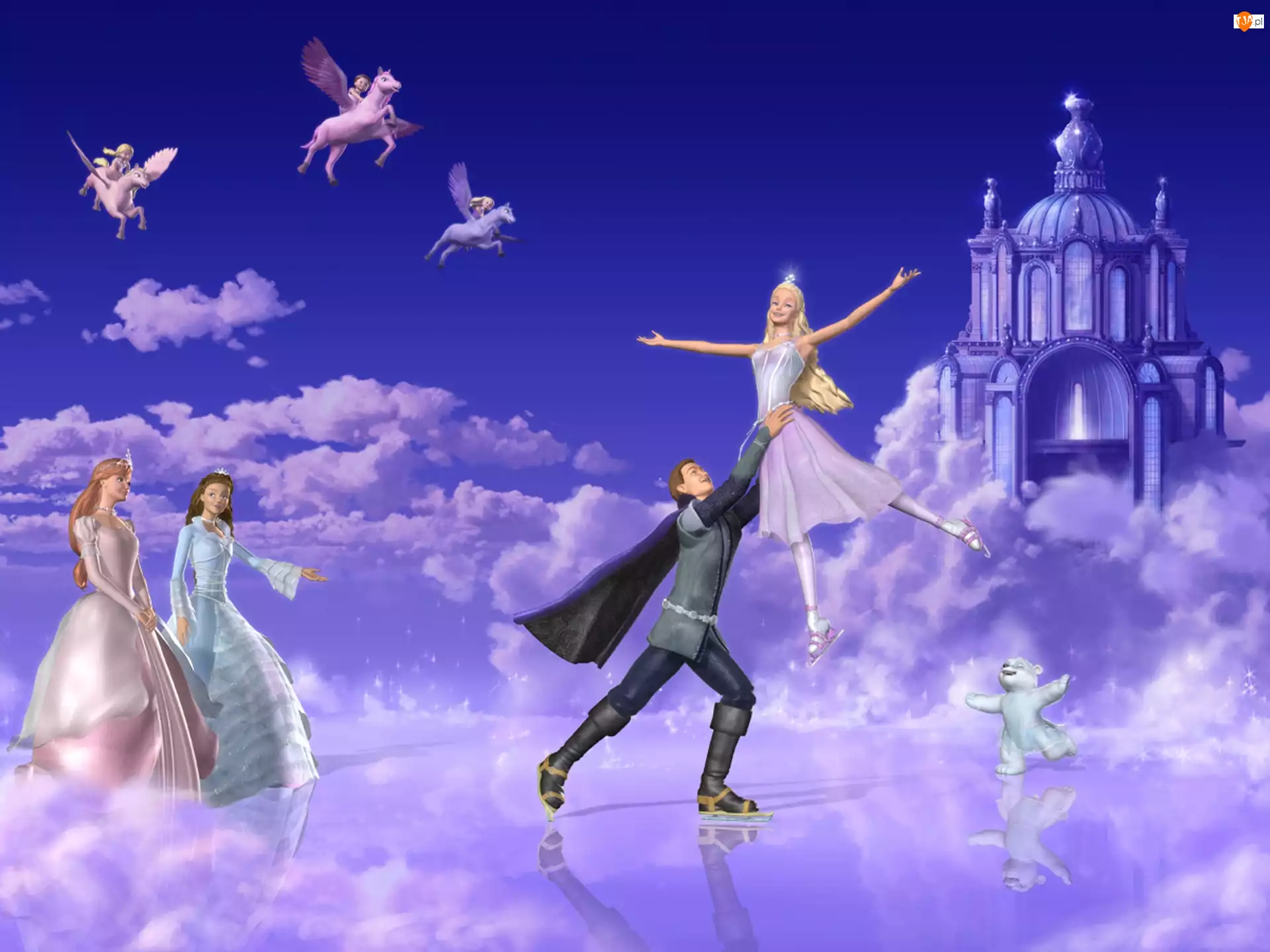 Taniec, Barbie, Pałac, Chmury