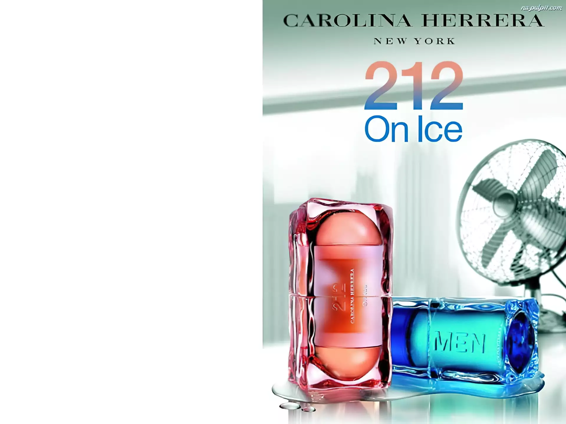 212, Carolina Herrera, ice, flakon, on, perfumy