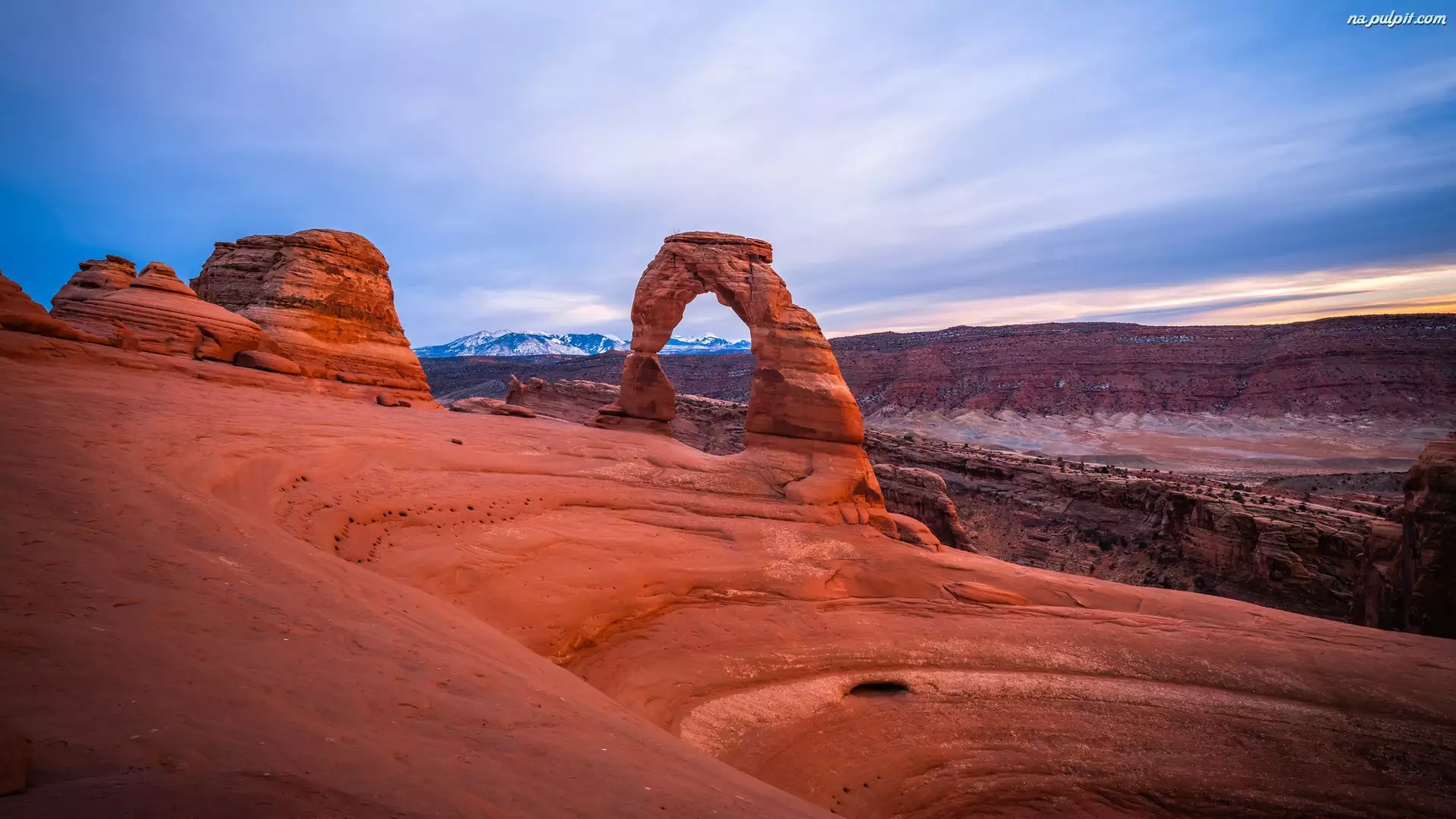 Skały, Park Narodowy Arches, Delicate Arch, Stany Zjednoczone, Łuk skalny, Stan Utah