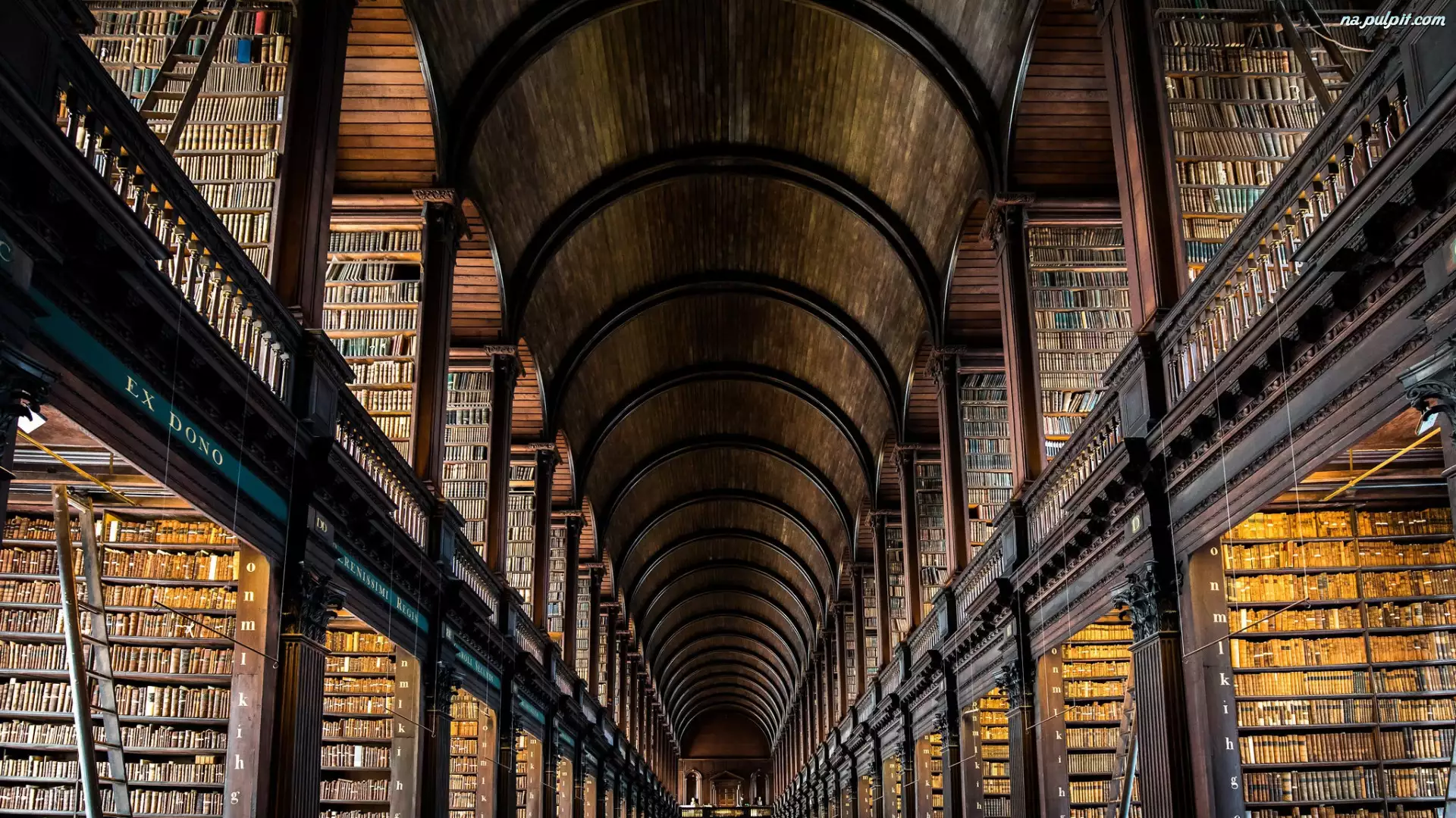Książki, Irlandia, Wnętrze, Biblioteka Trinity College, Dublin
