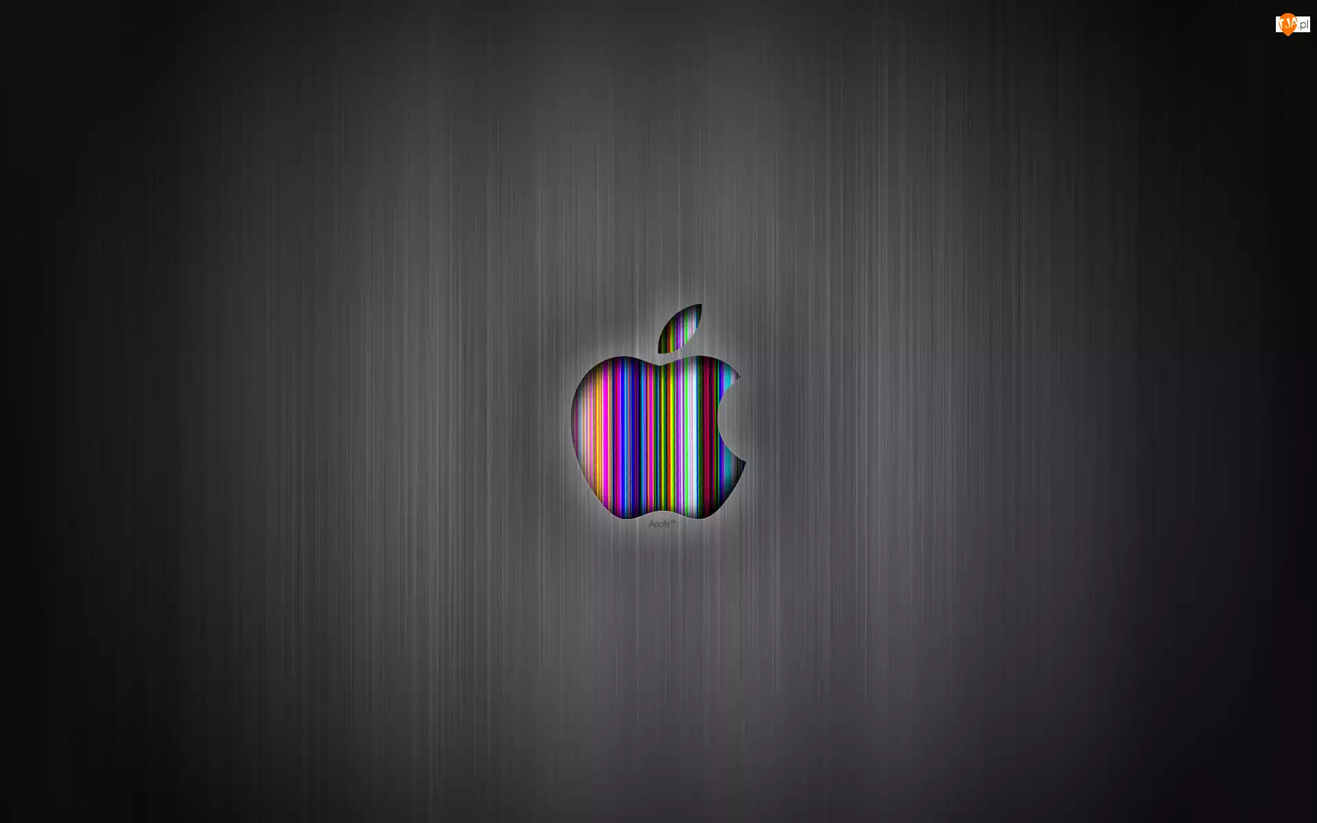 Apple, Logo, Paski, Tło, Kolorowe, Szare