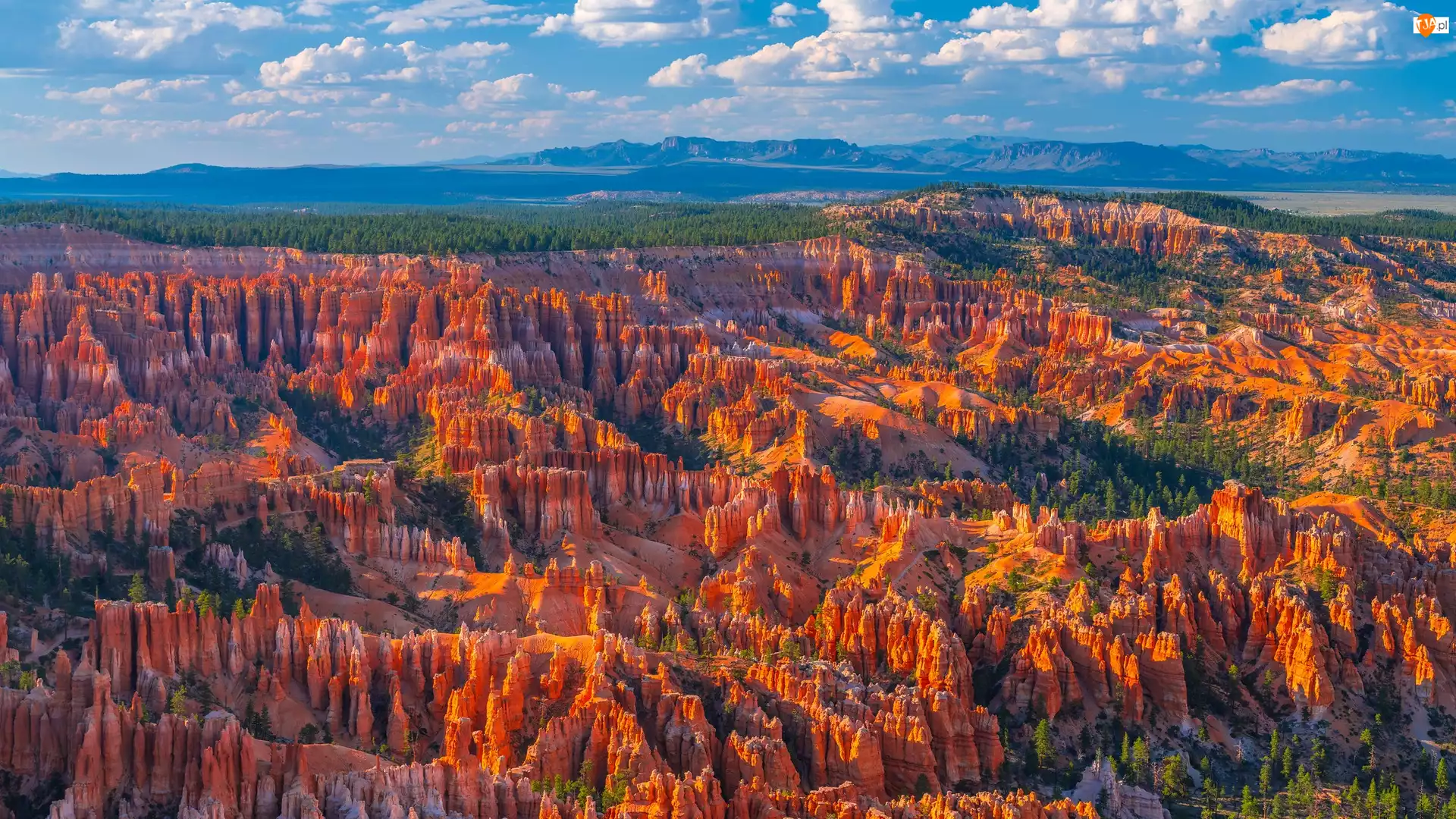 Góry, Kanion, Park Narodowy Bryce Canyon, Stany Zjednoczone, Skały, Stan Utah