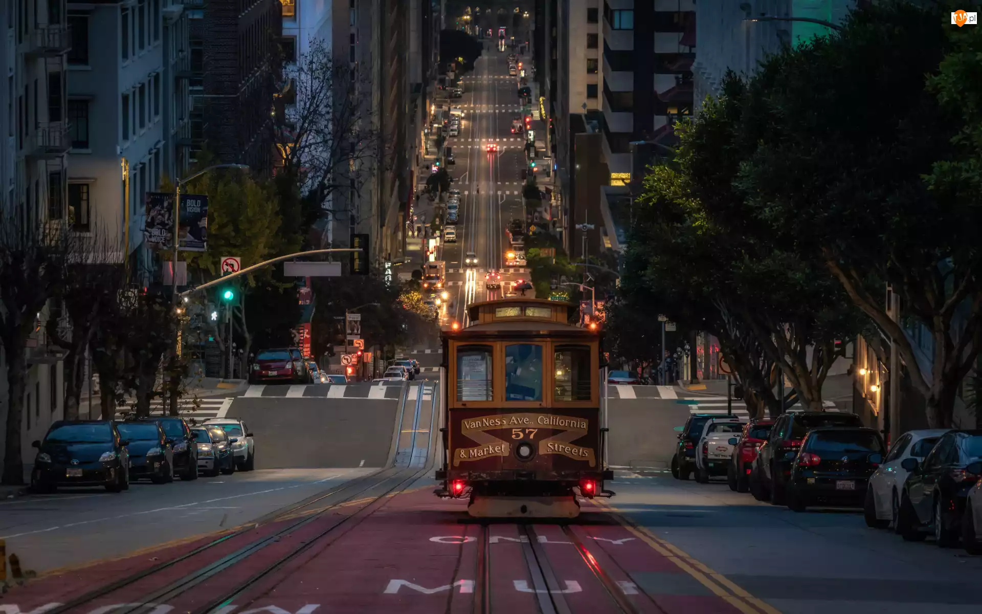 San Francisco, Stany Zjednoczone, Ulica, Tramwaj, Kalifornia