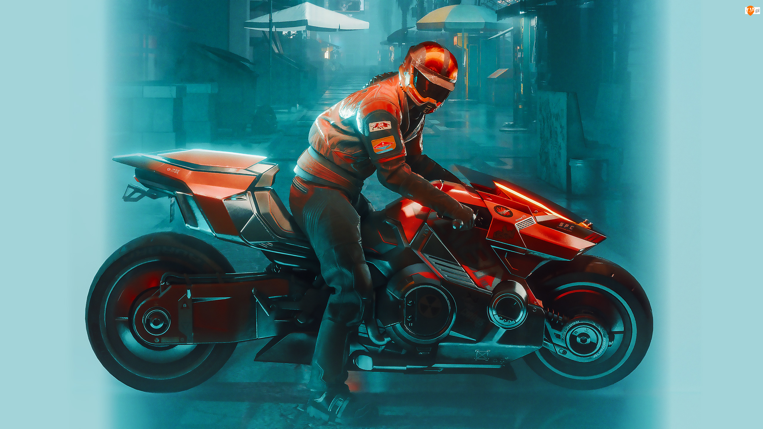 Motocykl, Motocyklista, Cyberpunk 2077, Gra, Yaiba Kusanagi CT-3X