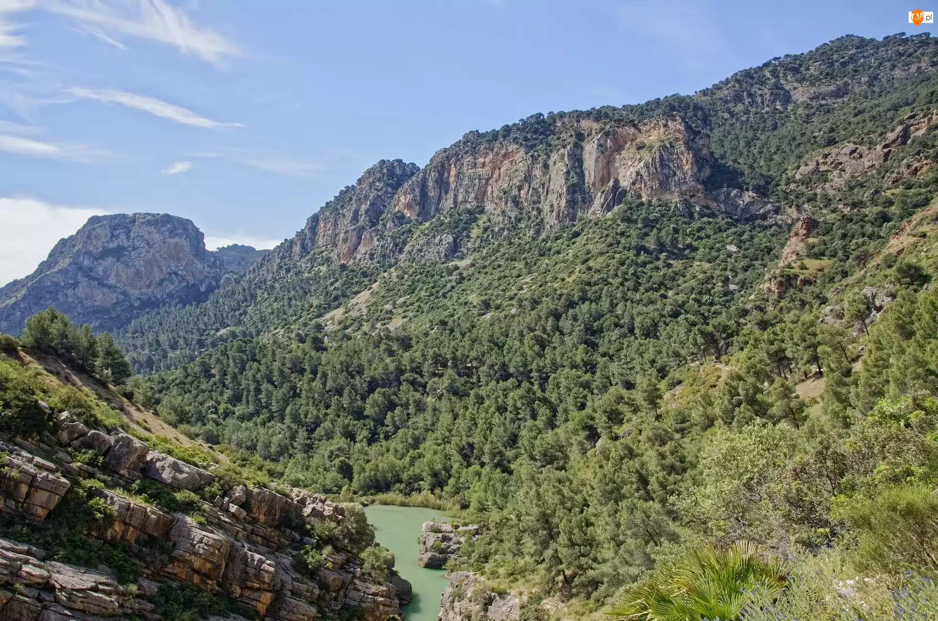 Rzeka Guadalhorce, Hiszpania, Góry, Wąwóz, Prowincja Malaga