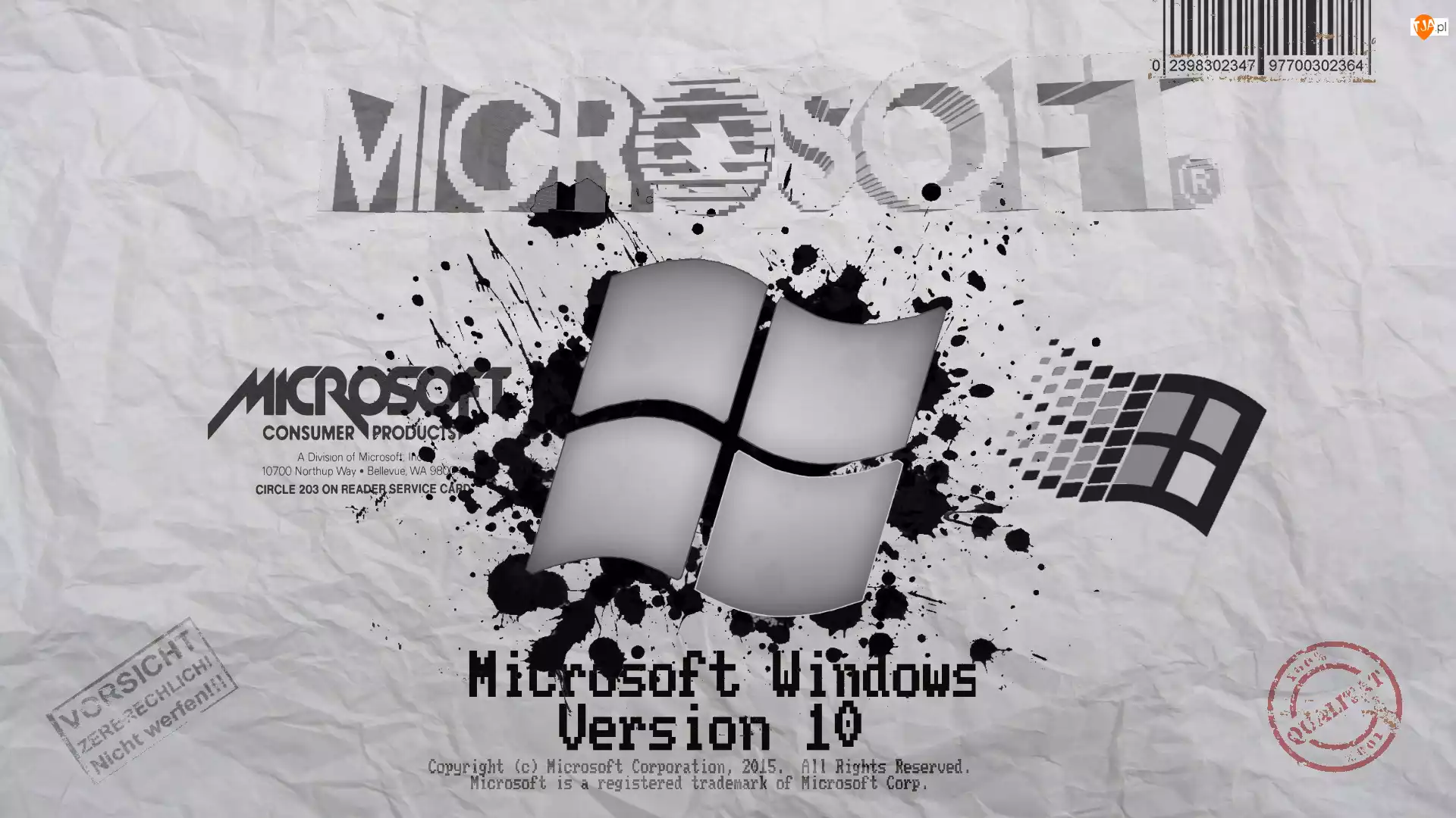 Czarno-białe, Windows 10, Logo
