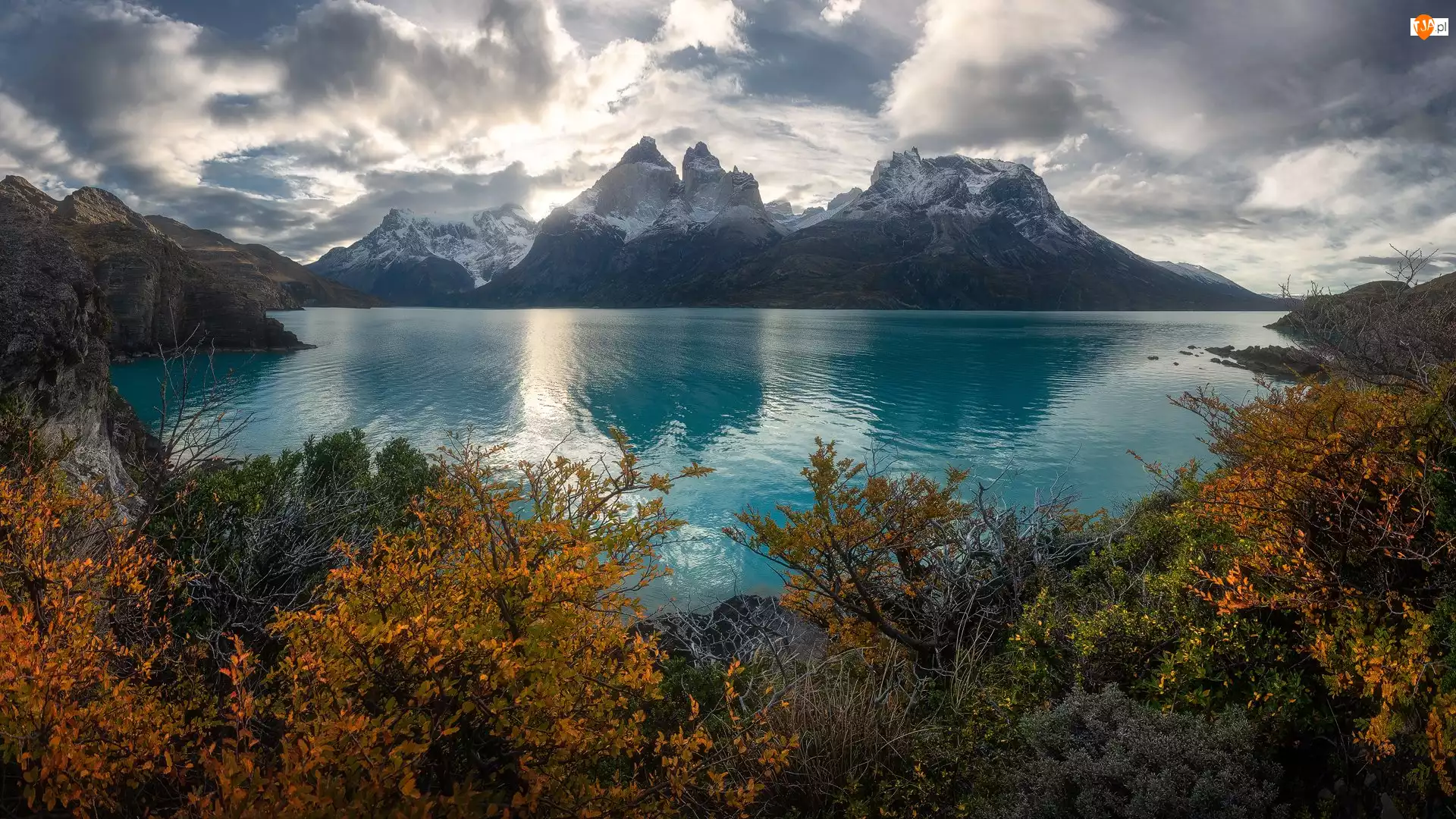 Patagonia, Chile, Jezioro, Park Narodowy Torres del Paine, Góry, Lago Nordenskjold