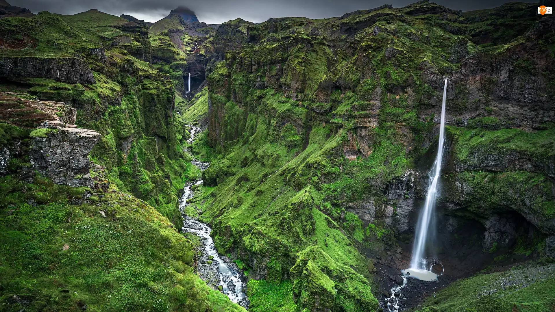 Kanion Fjadrargljufur, Wodospad, Wąwóz, Islandia, Rzeka Fjadra