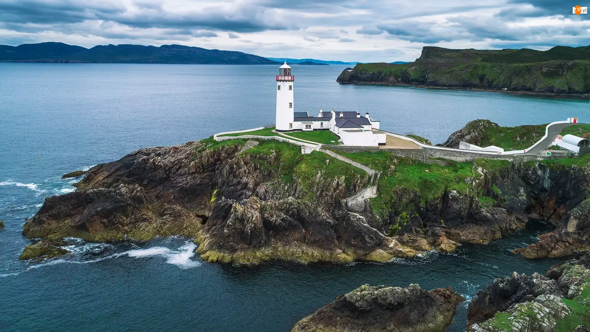 Morze, Irlandia, Latarnia morska, Skały, Wybrzeże, Fanad Head Lighthouse