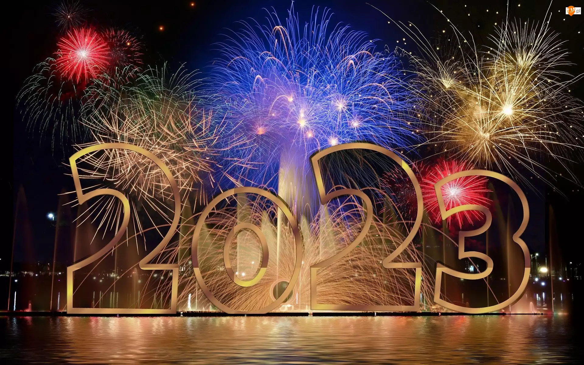 Nowy Rok, 2023, Fajerwerki, Ognie, Powitanie, Sztuczne