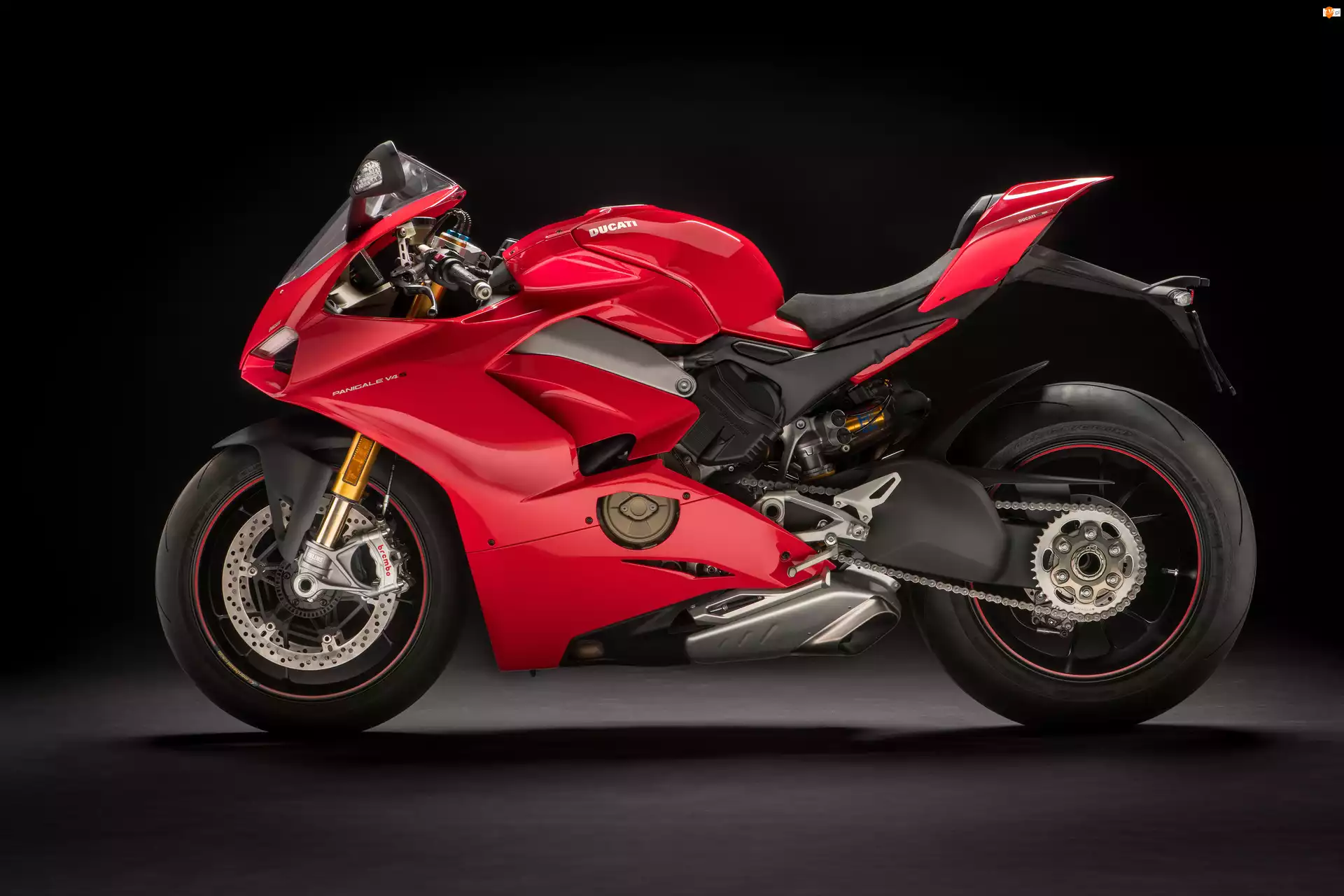 2018, Motocykl, Czerwony, Ducati Panigale V4 S