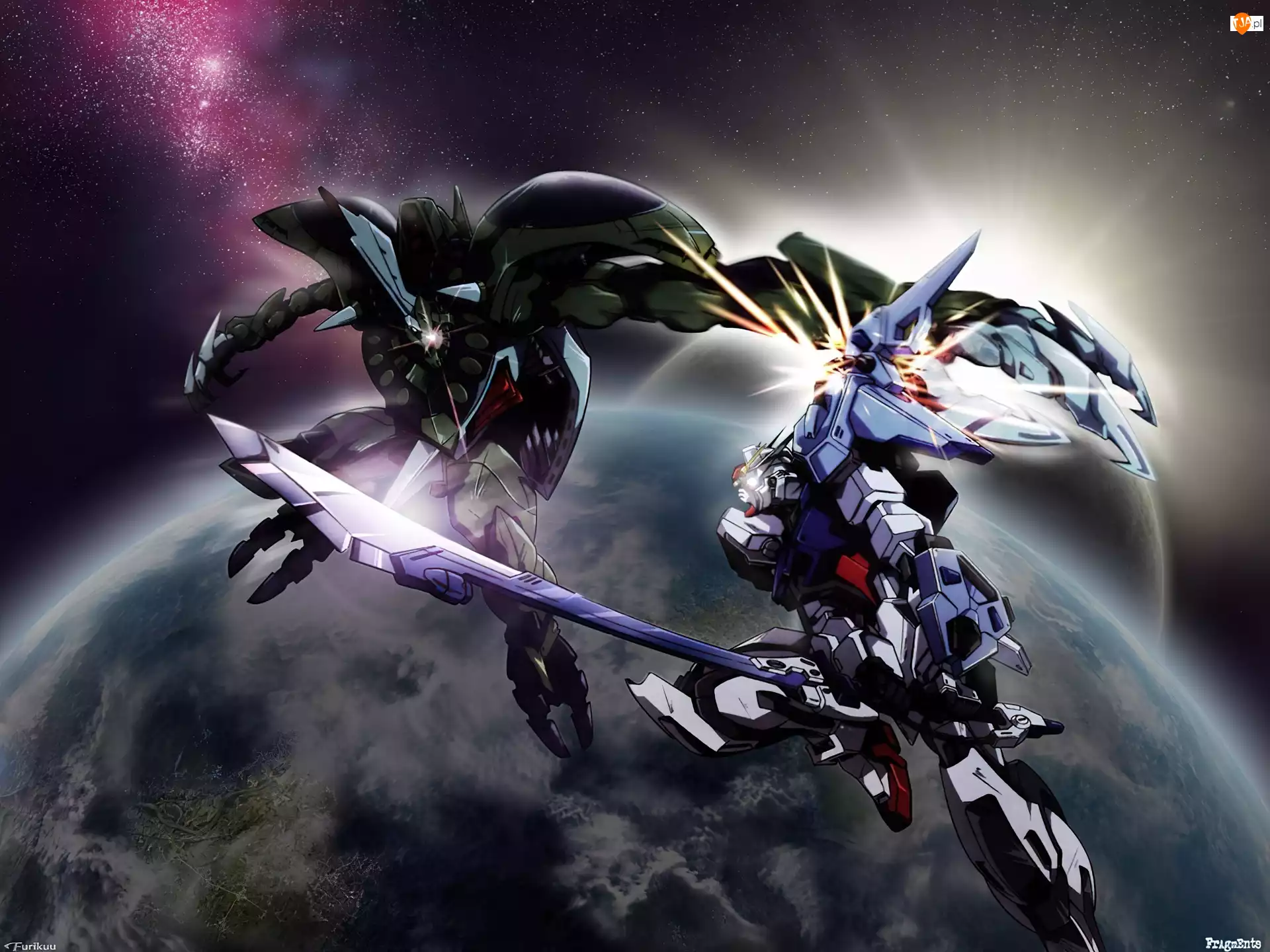 walka, Gundam Seed, kosmos, roboty