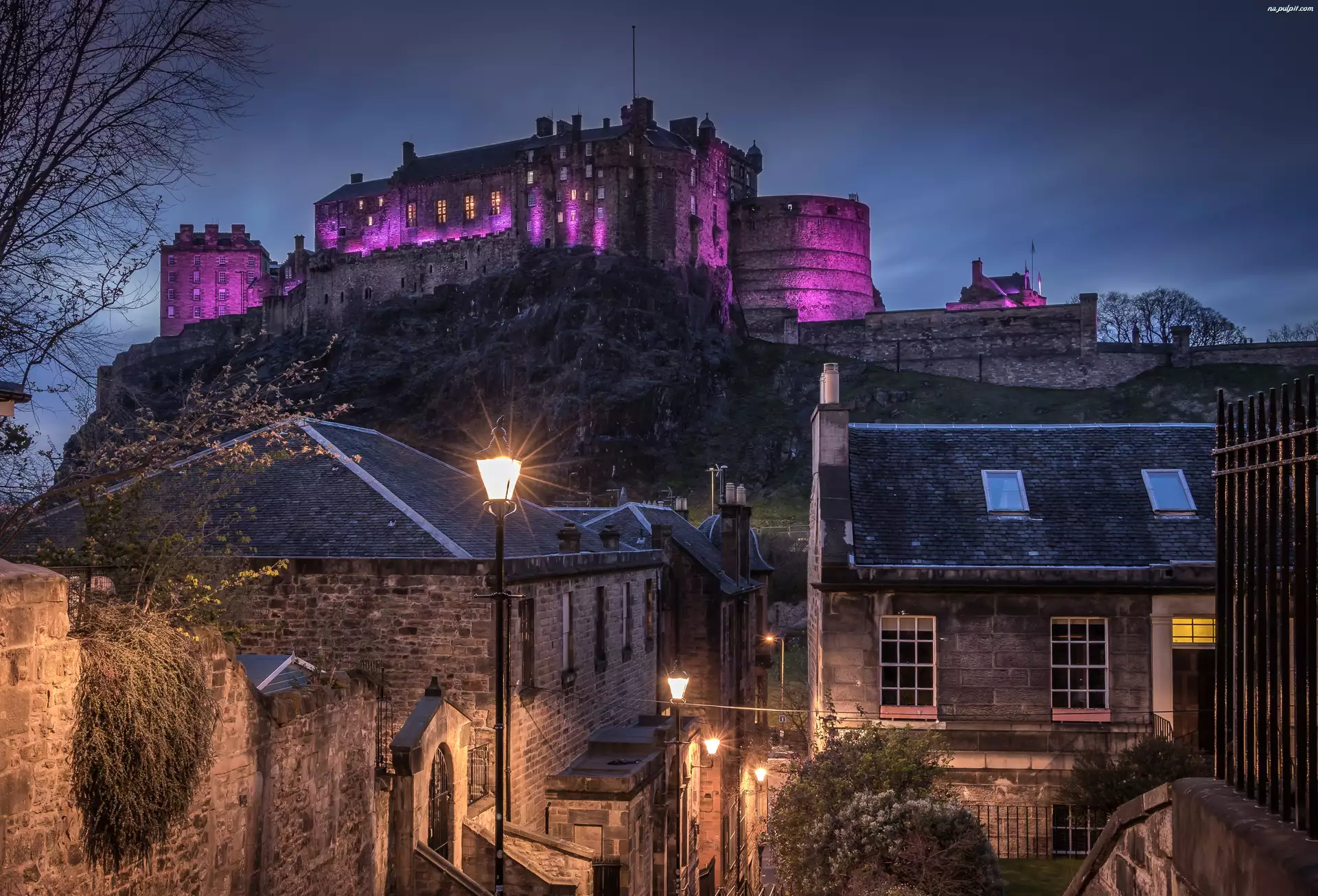 Edynburg, Domy, Edinburgh Castle, Zamek w Edynburgu, Szkocja
