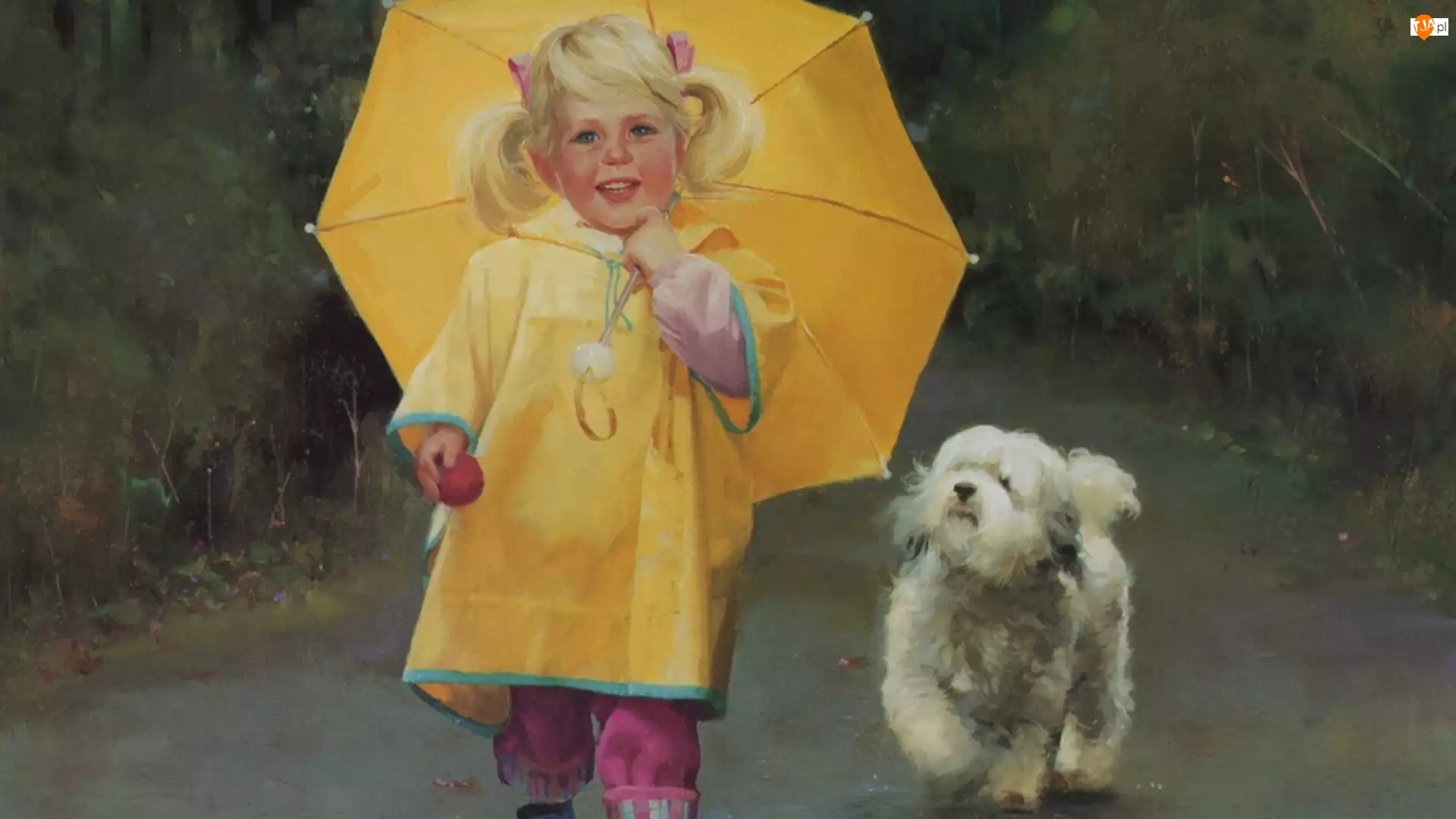 Donald Zolan, Dziewczynka, Parasol, Pies