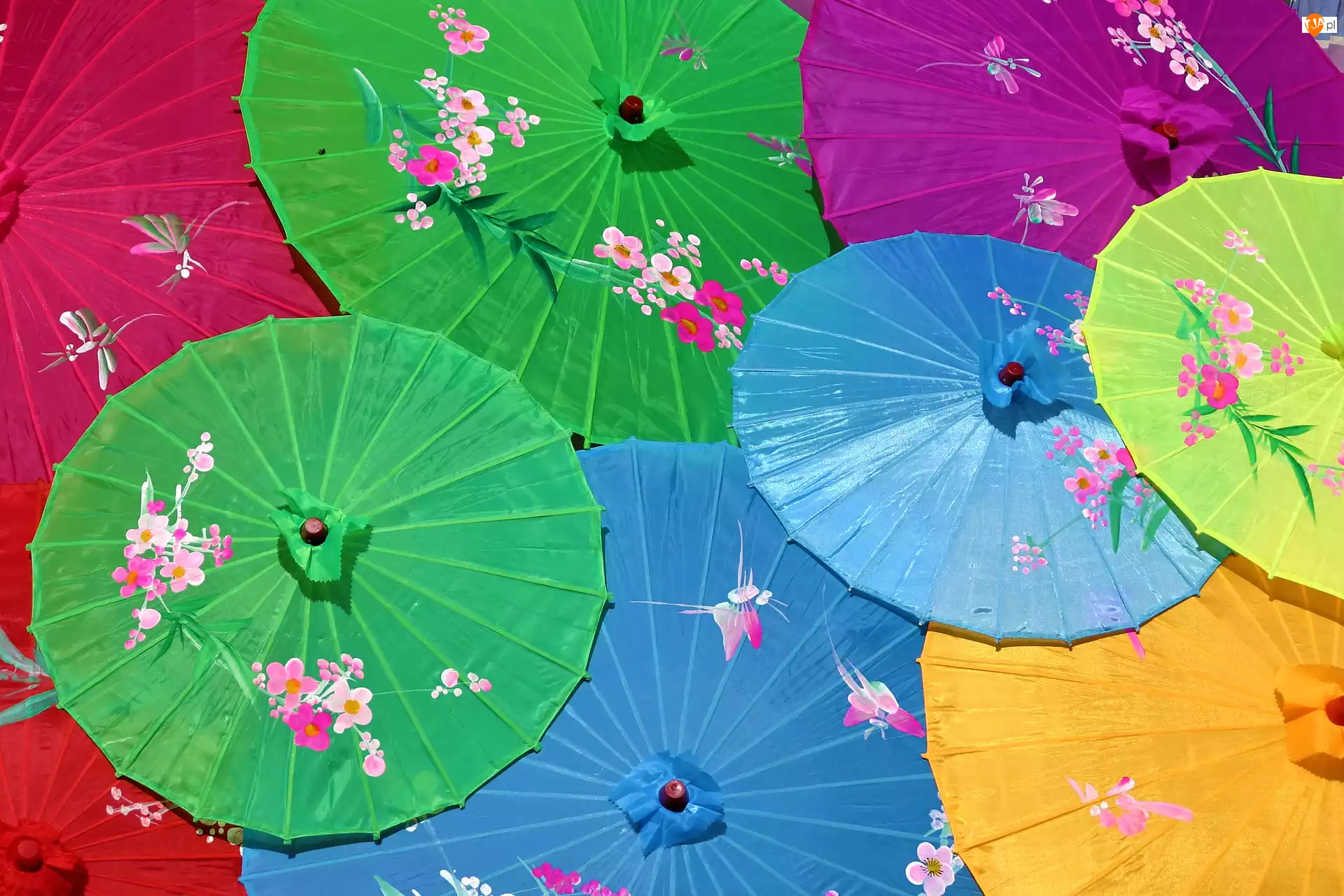 Kolorowe, Parasolki, Chińskie