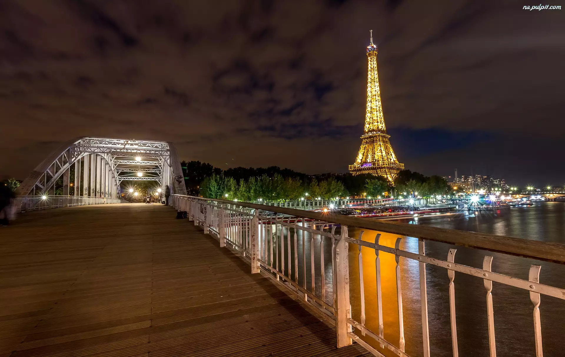 Wieża Eiffla, Francja, Paryż, Most Passerelle Debilly