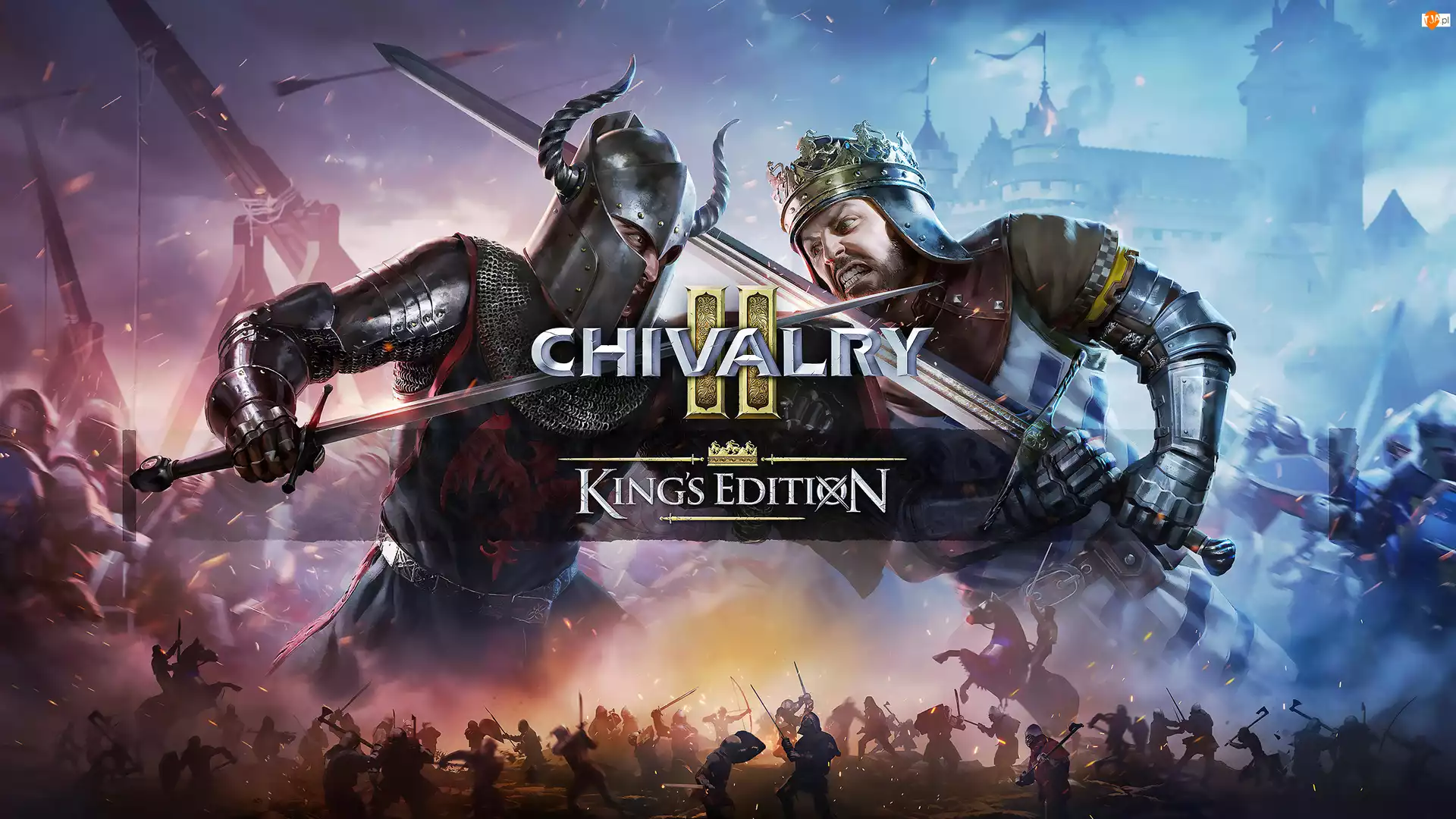 Chivalry 2 Kings Edition, Rycerz, Plakat, Gra, Walka, Miecze, Król