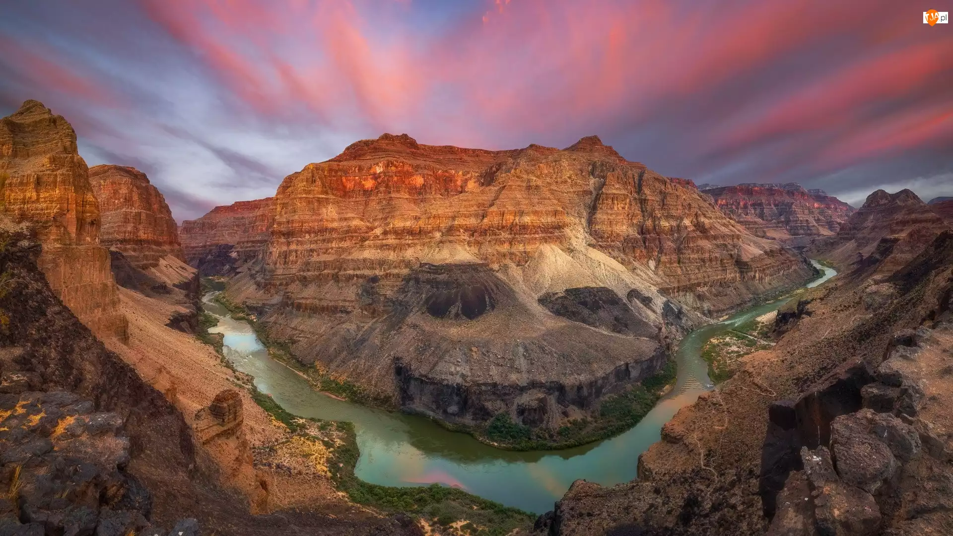 Grand Canyon, Stany Zjednoczone, Wielki Kanion Kolorado, Park Narodowy Wielkiego Kanionu, Rzeka Kolorado