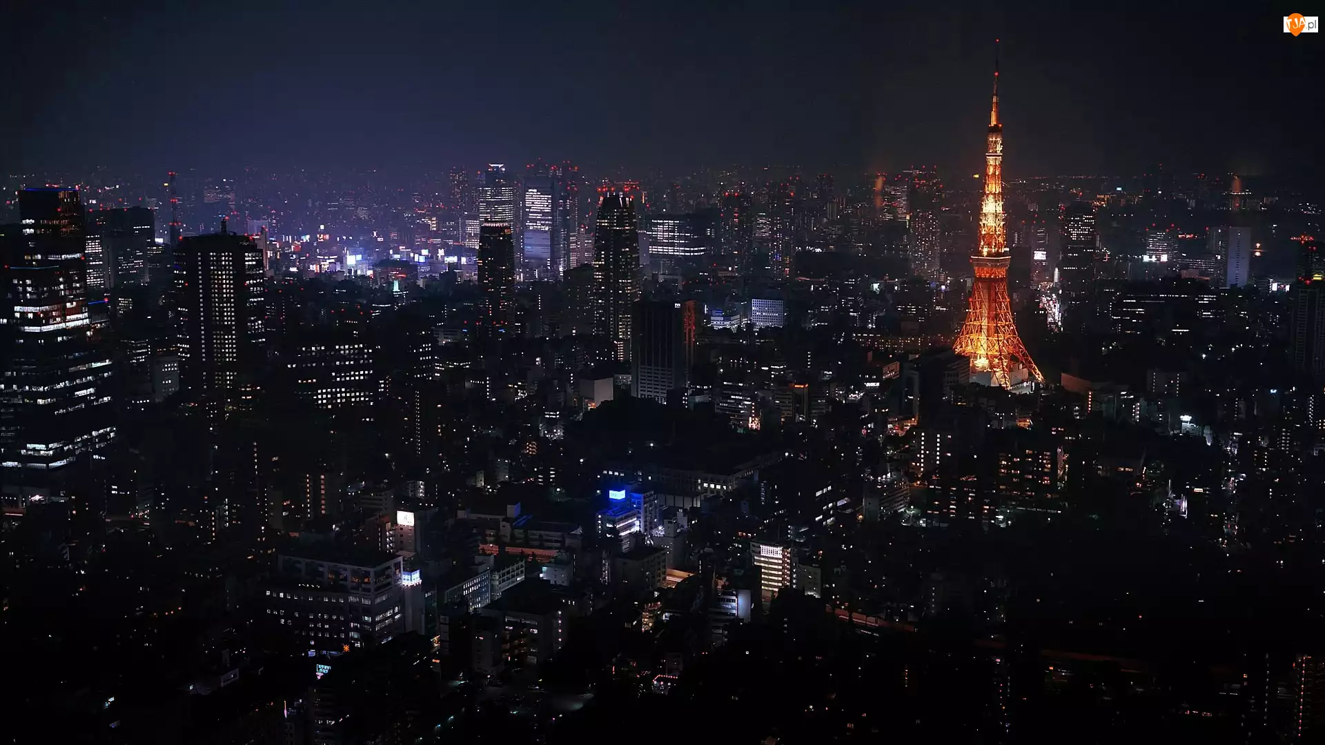 Miasto nocą, Tokio, Tokyo Tower