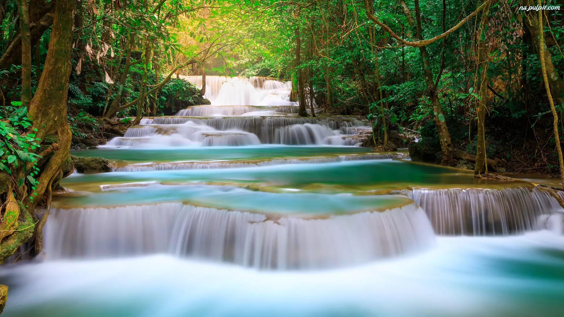 Tajlandia, Wodospad, Huai Mae Khamin Waterfall, Kanchanaburi