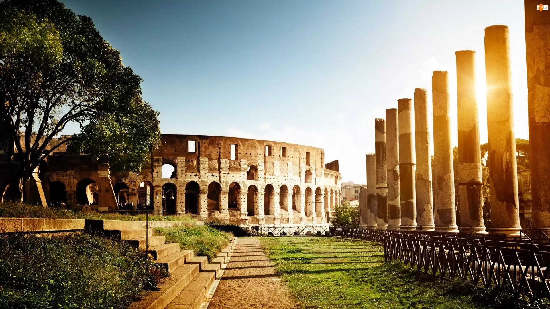 Ruiny, Koloseum, Rzym