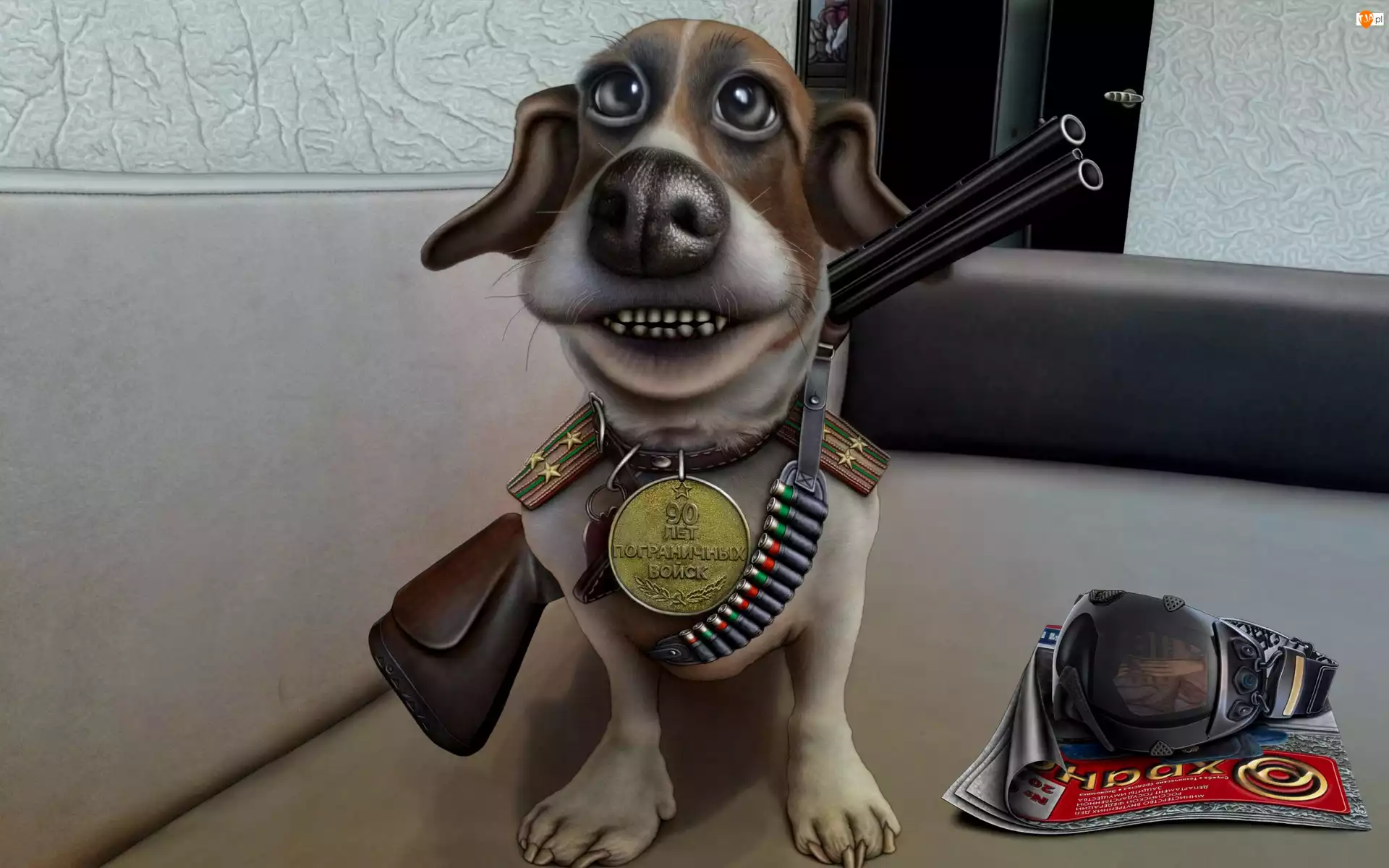 Medal, Pies, Broń