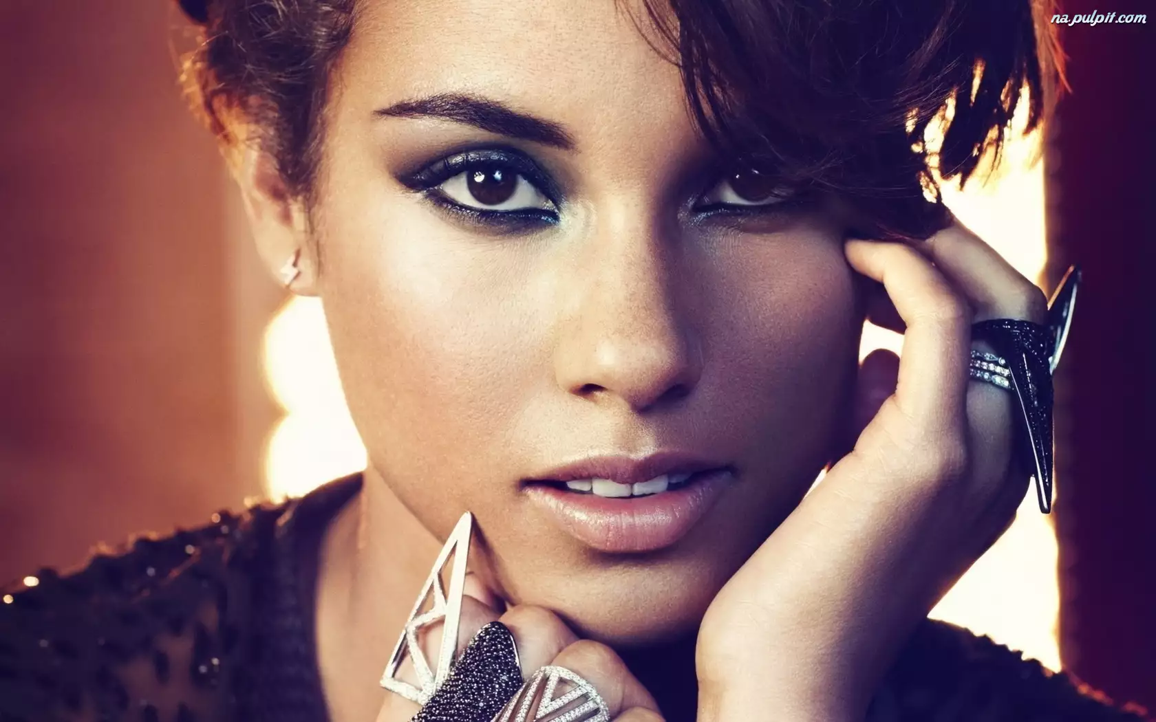 Alicia Keys, Makijaż, Kobieta, Piękna, Biżuteria