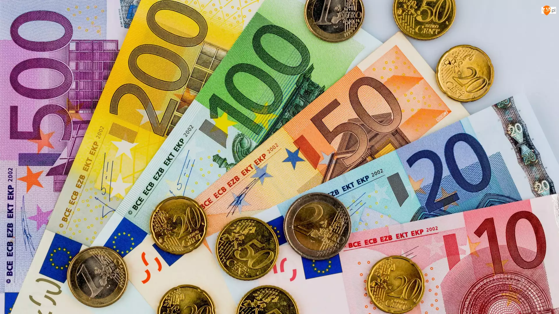 Euro, Pieniądze, Monety, Banknoty