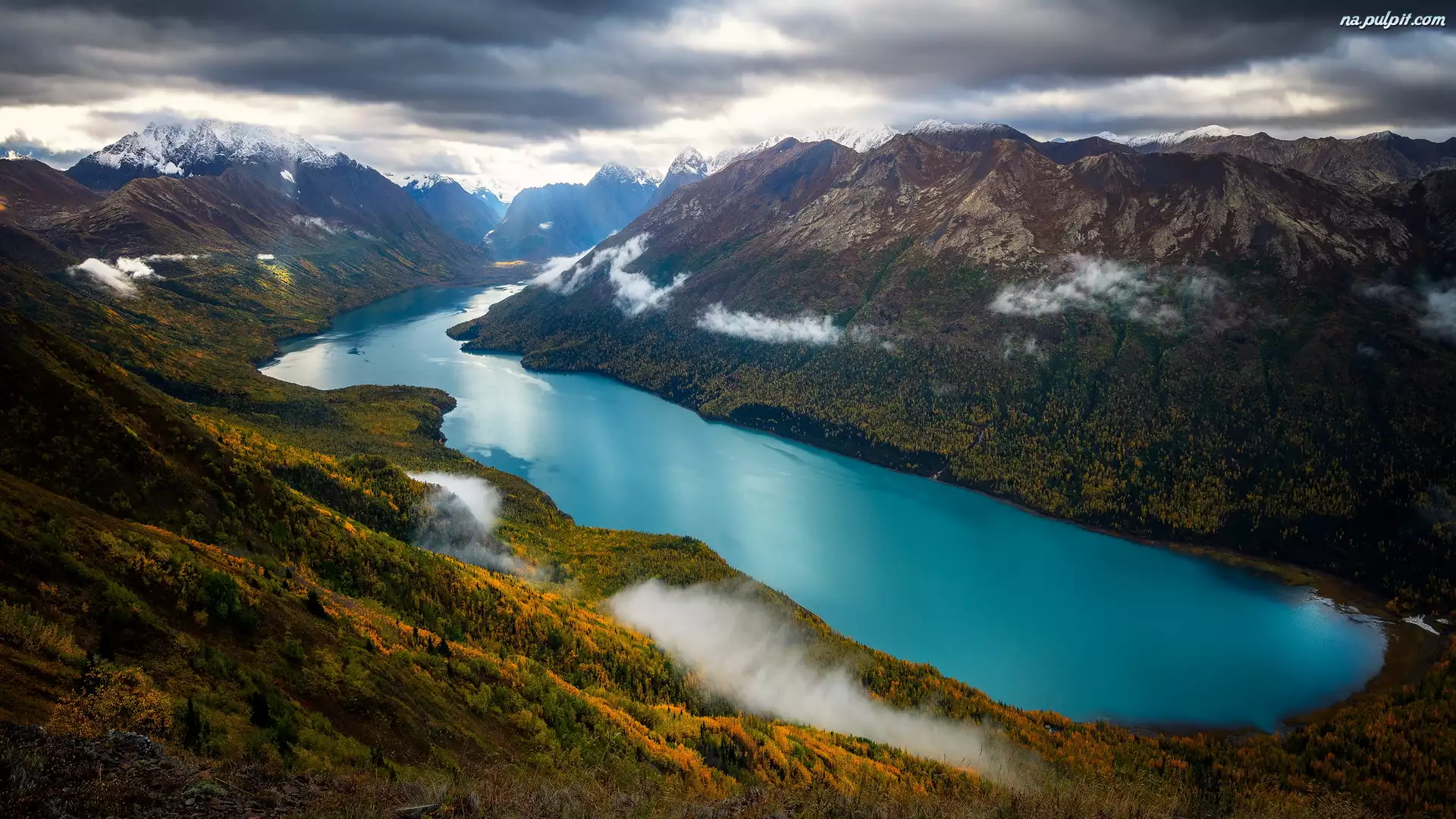 Eklutna Lake, Jezioro, Gmina Anchorage, Stany Zjednoczone, Góry, Alaska