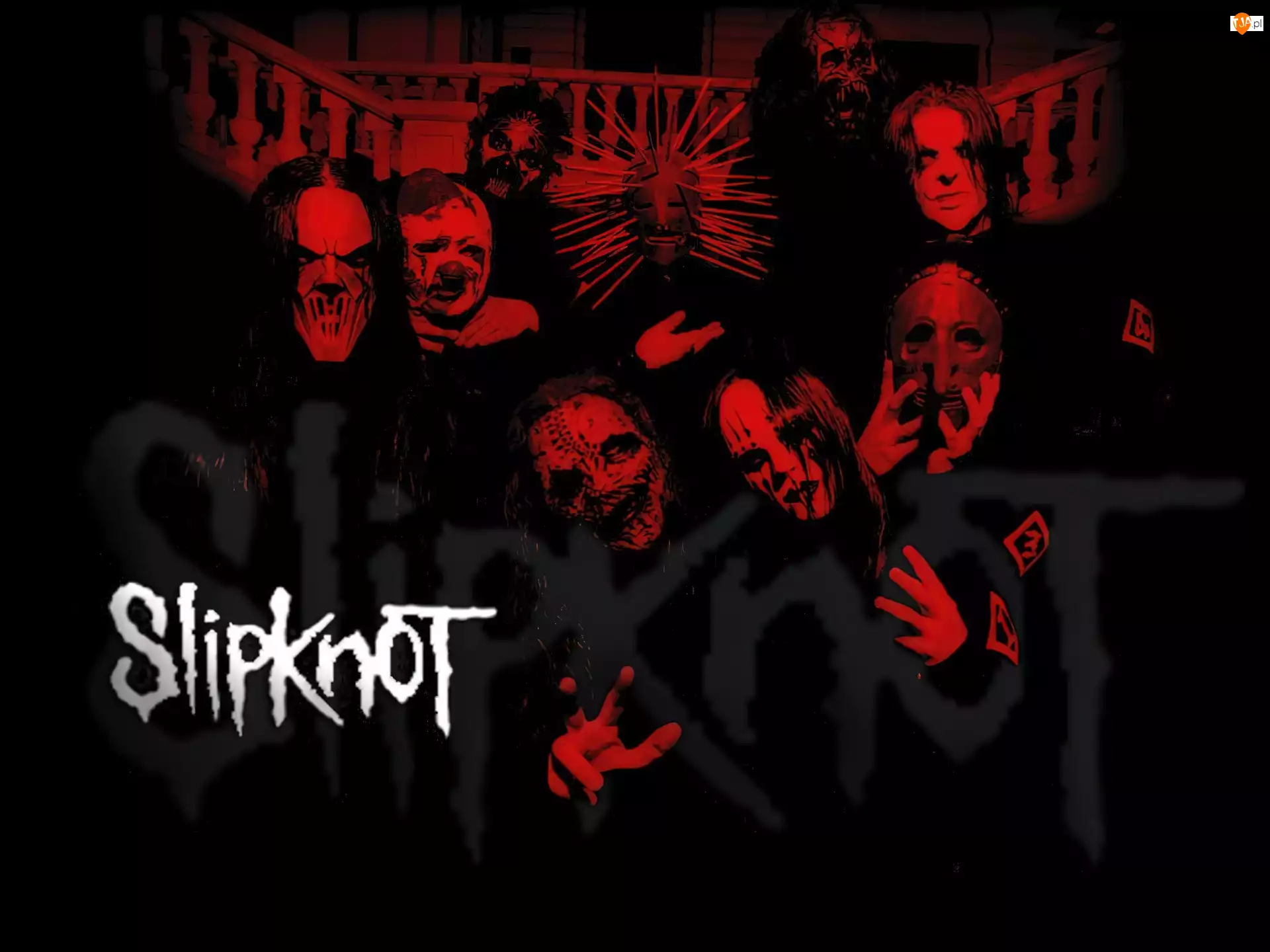 ludzie, Slipknot, twarze, maski