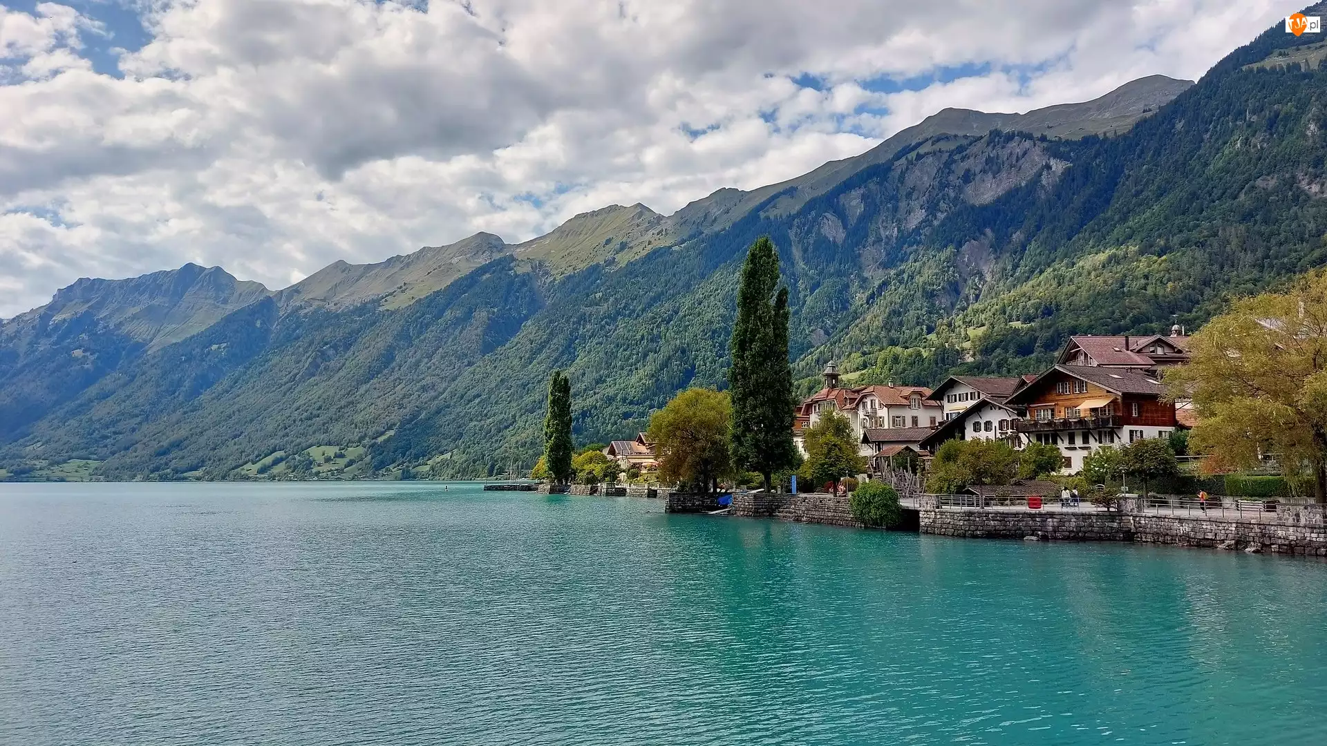 Lake Brienz, Szwajcaria, Jezioro, Góry, Brenz