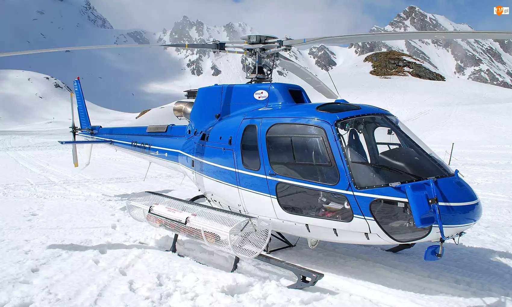Helikopter, Góry, Śnieg