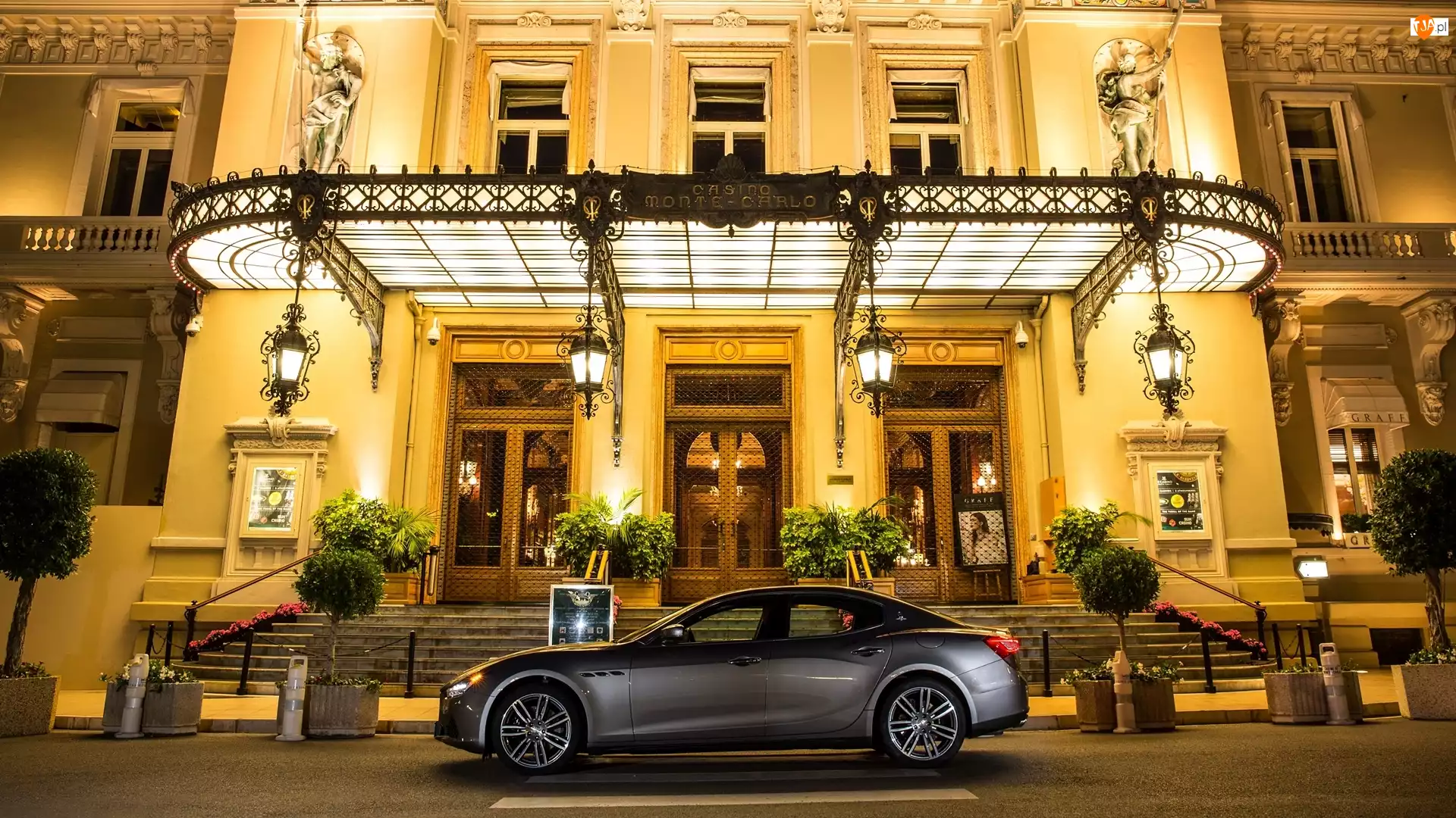 Kasyno, Monako, Budynek, Maserati Ghibli S Q4, Monte Carlo Casino