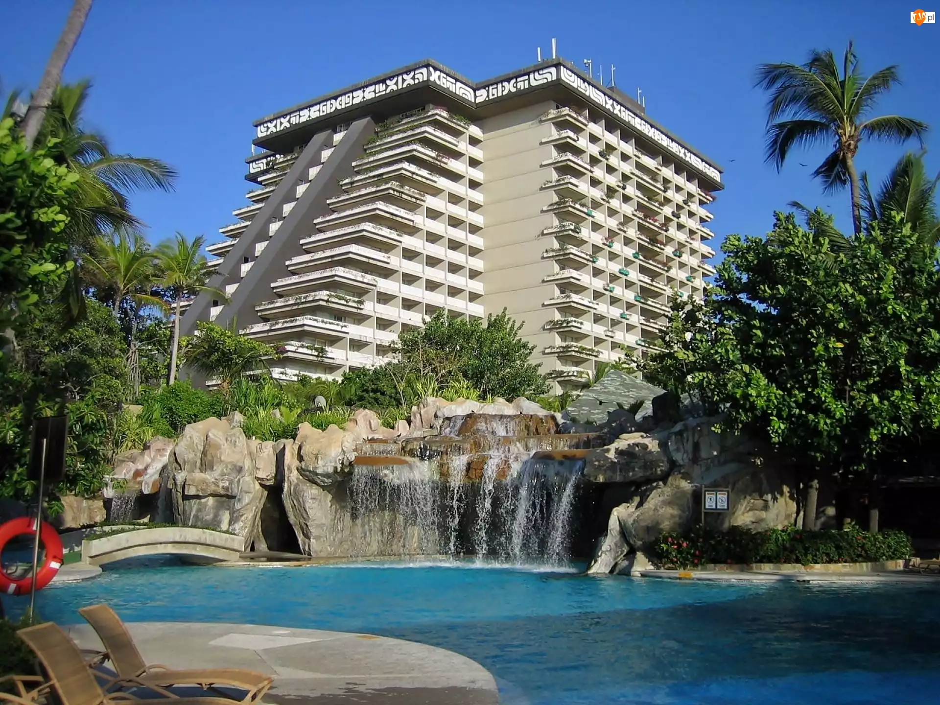 Hotel, Acapulco, Kaskada, Ogród, Princess, Basen