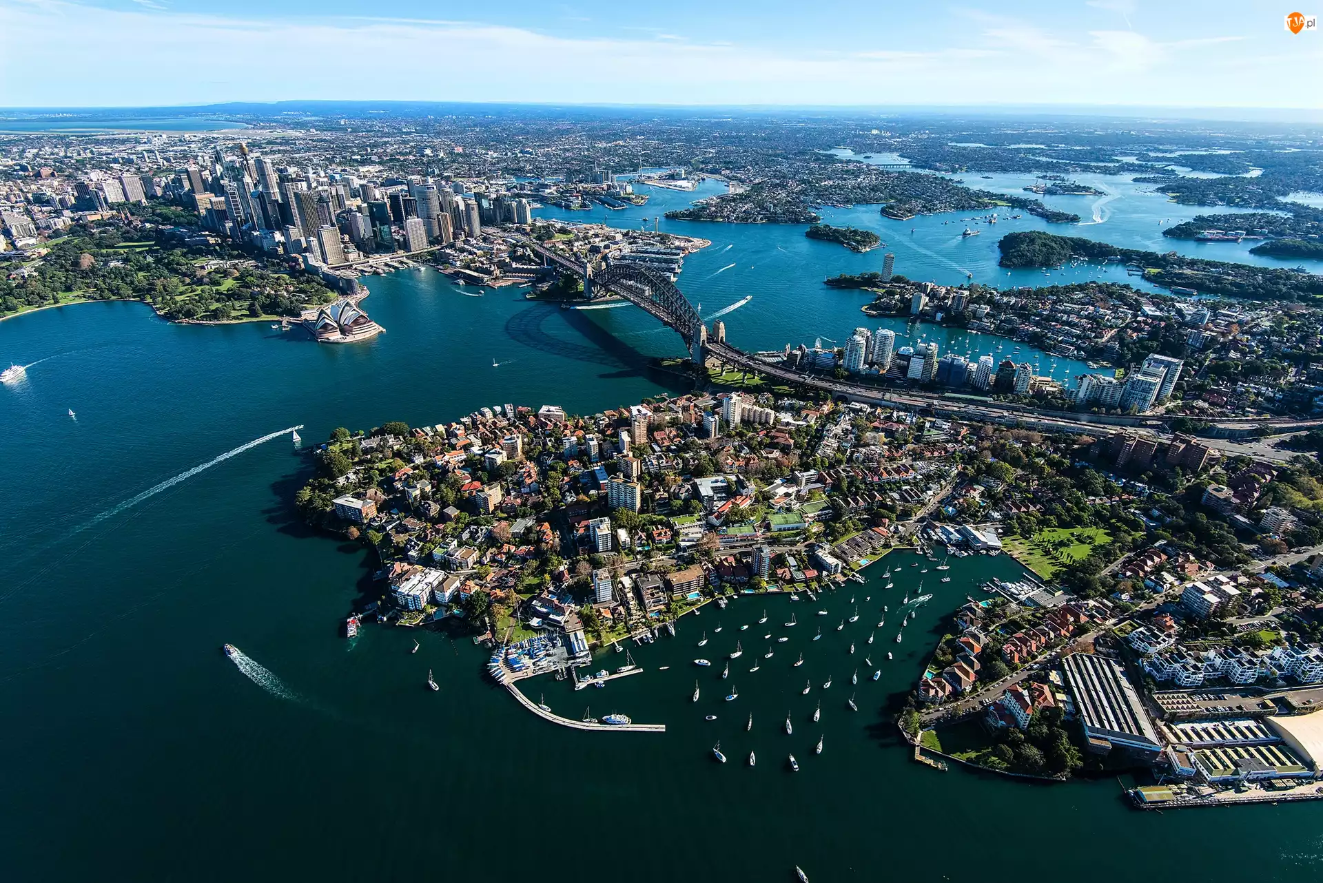 Port, Z lotu ptaka, Sydney, Australia, Miasto