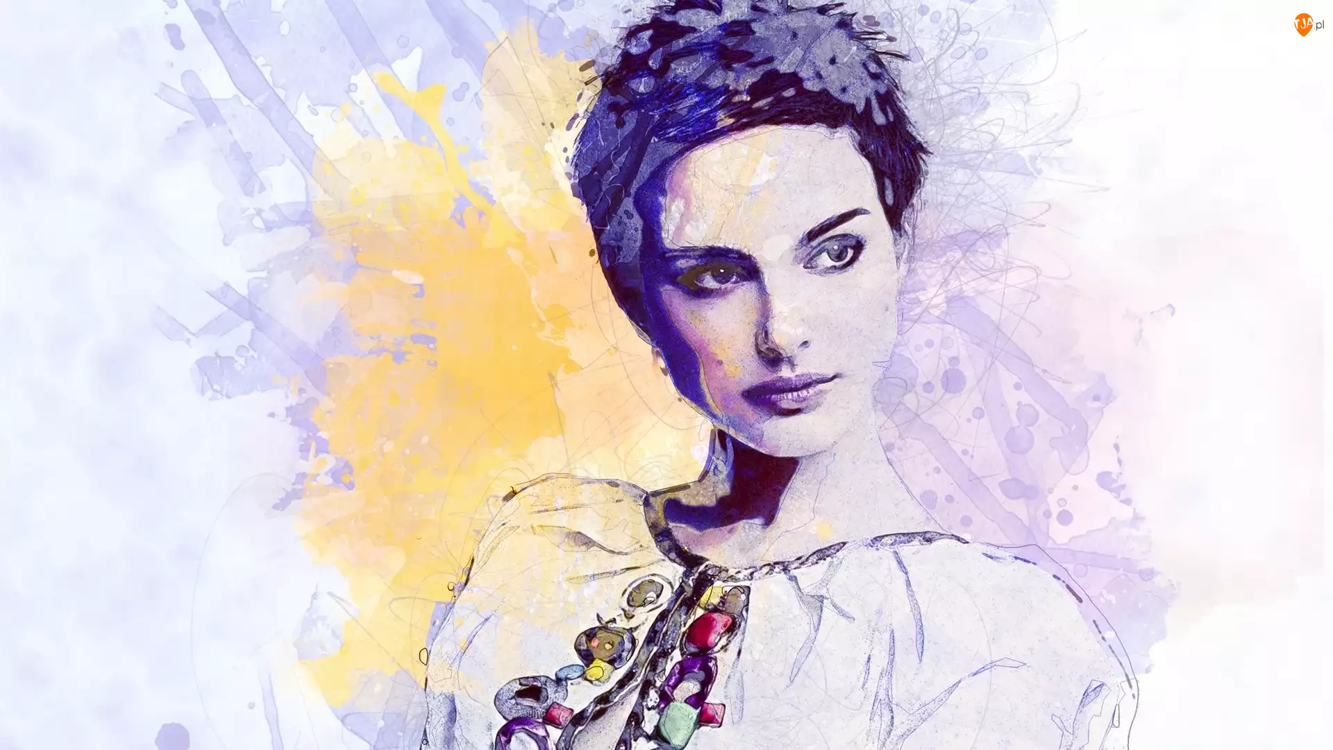 Grafika, Kobieta, Aktorka, Natalie Portman