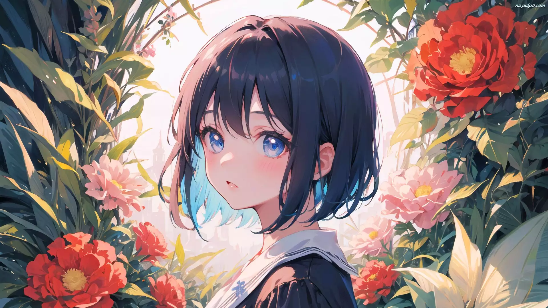 Kwiaty, Dziewczyna, Anime