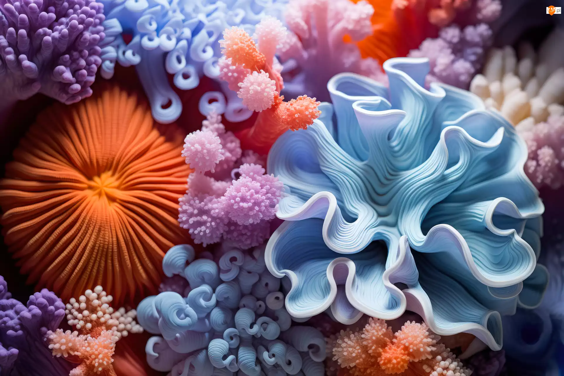 Grafika, Kolorowe, Koralowce