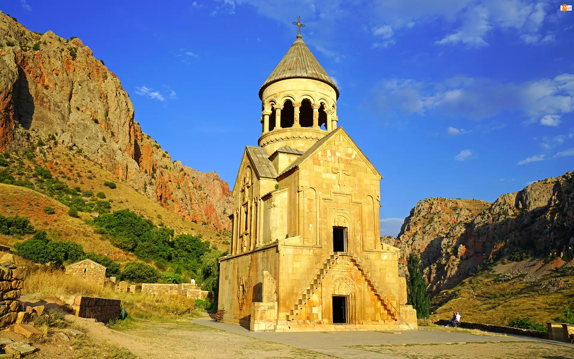 Prowincja Wajoc Dzor, Armenia, Klasztor Norawank, Skały, Kościół, Wieża