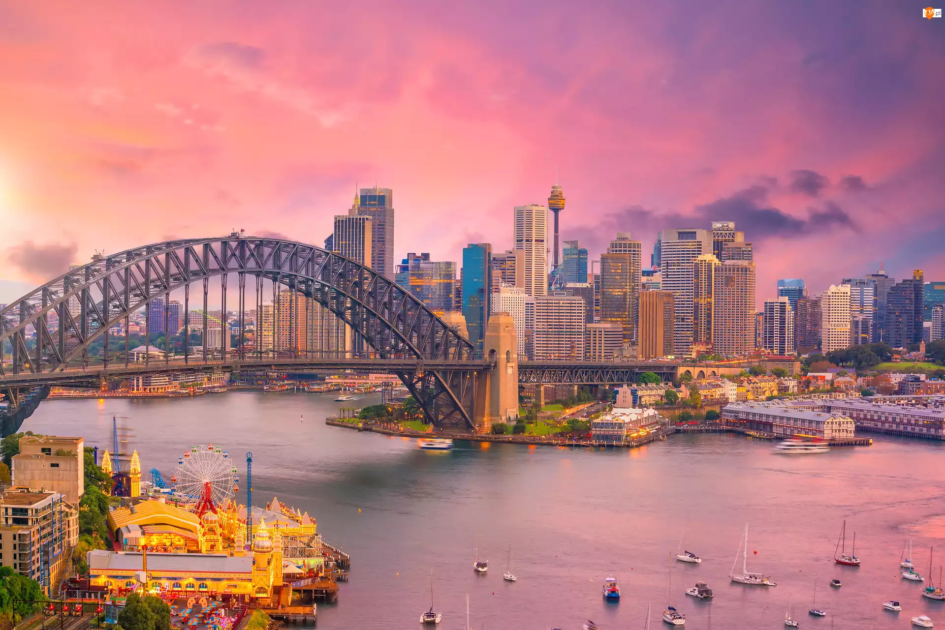 Sydney, Most, Port Jackson, Australia, Zatoka, Domy, Sydney Harbour Bridge