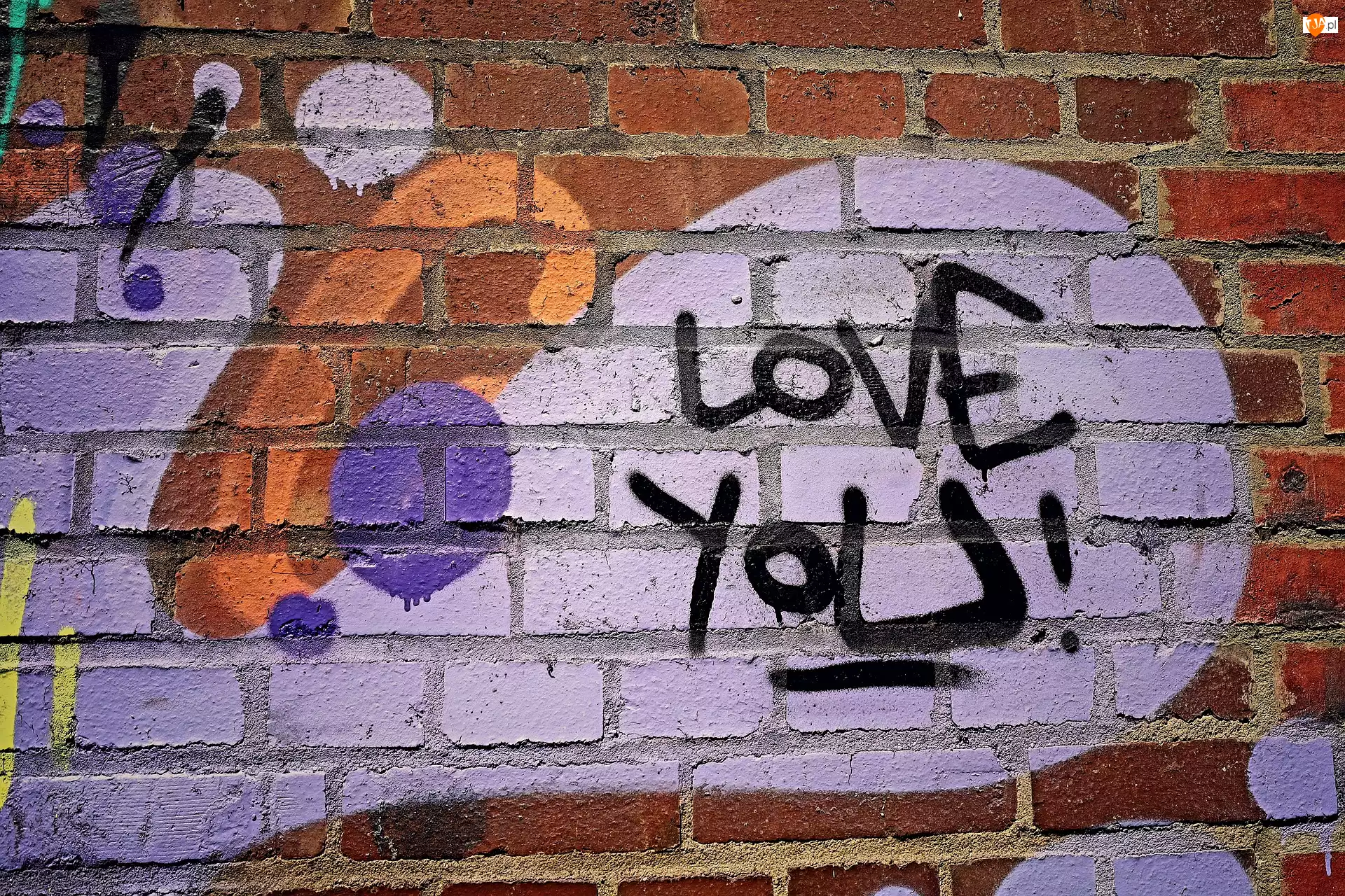 Love You, Graffiti, Ściana, Napis