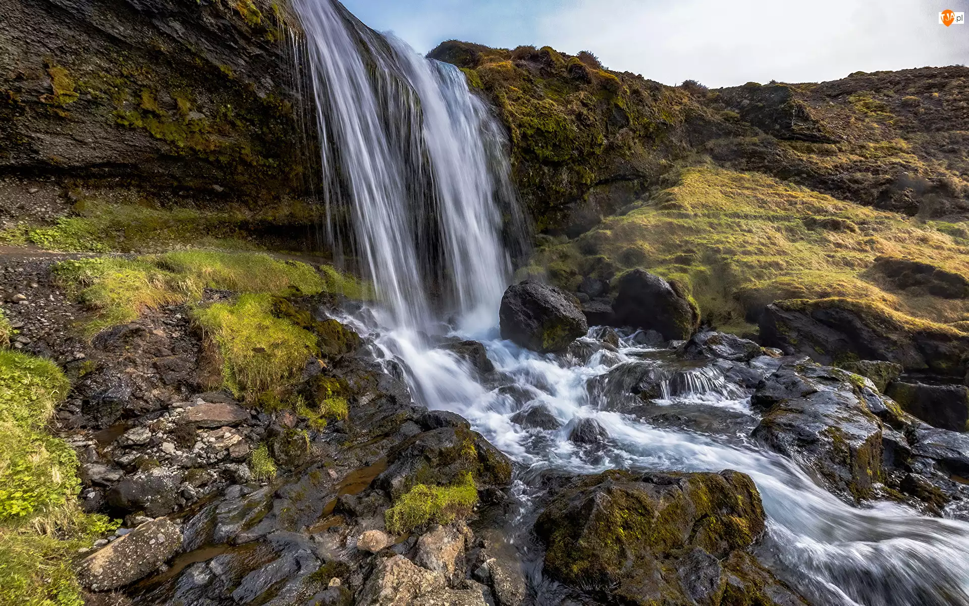 Wodospad, Islandia, Rzeka, Kamienie, Selvallafoss, Skały