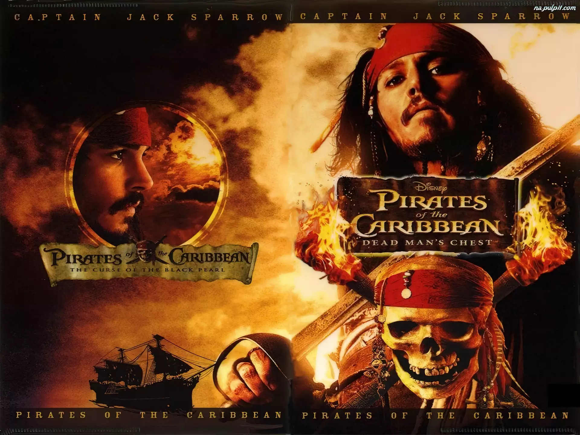 czaszka, kapitan, piraci_z_karaibow_2, Johnny Depp