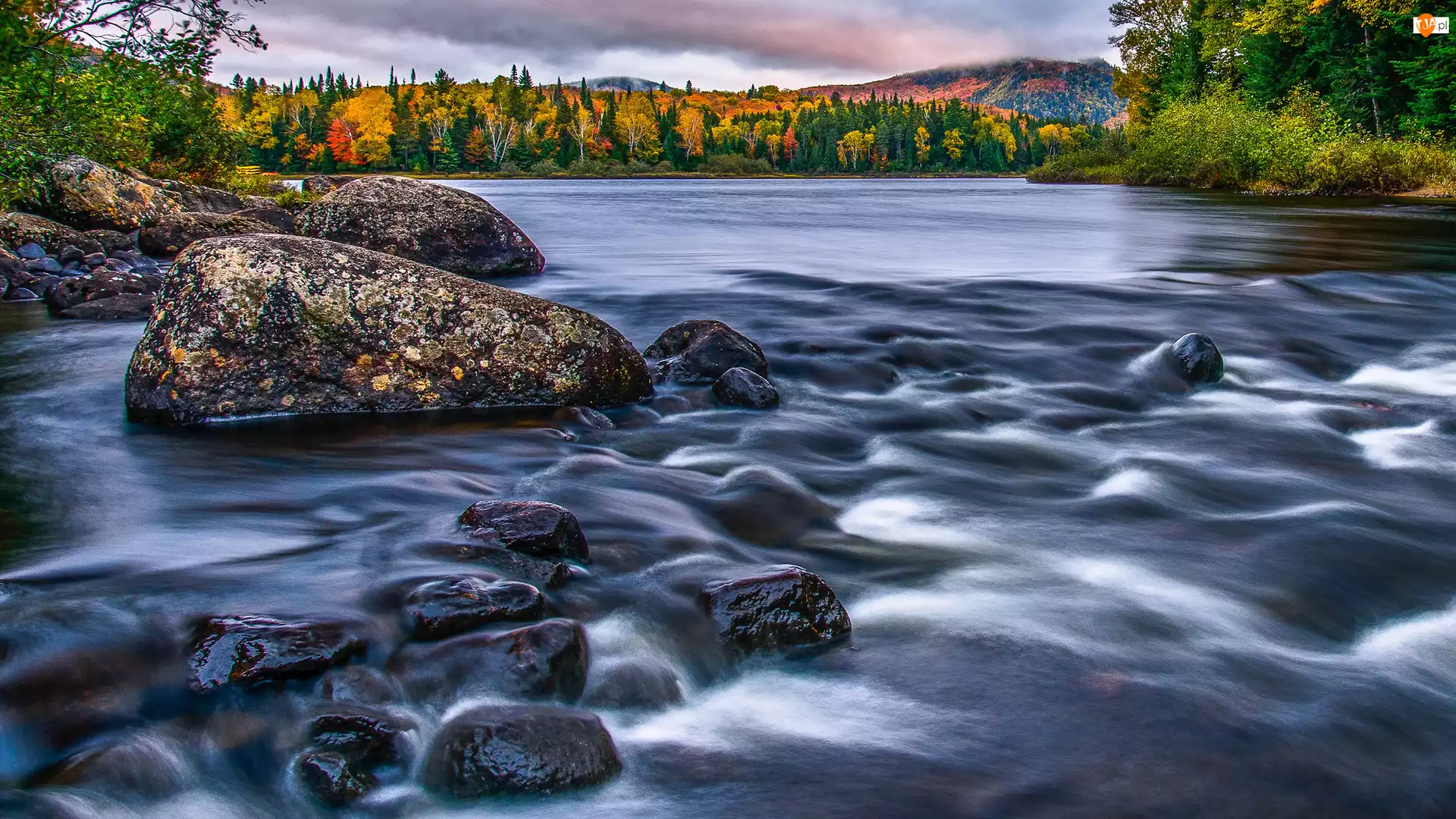 Du Diable River, Rzeka, Park Narodowy Mont Tremblant, Kanada, Kamienie, Prowincja Quebec