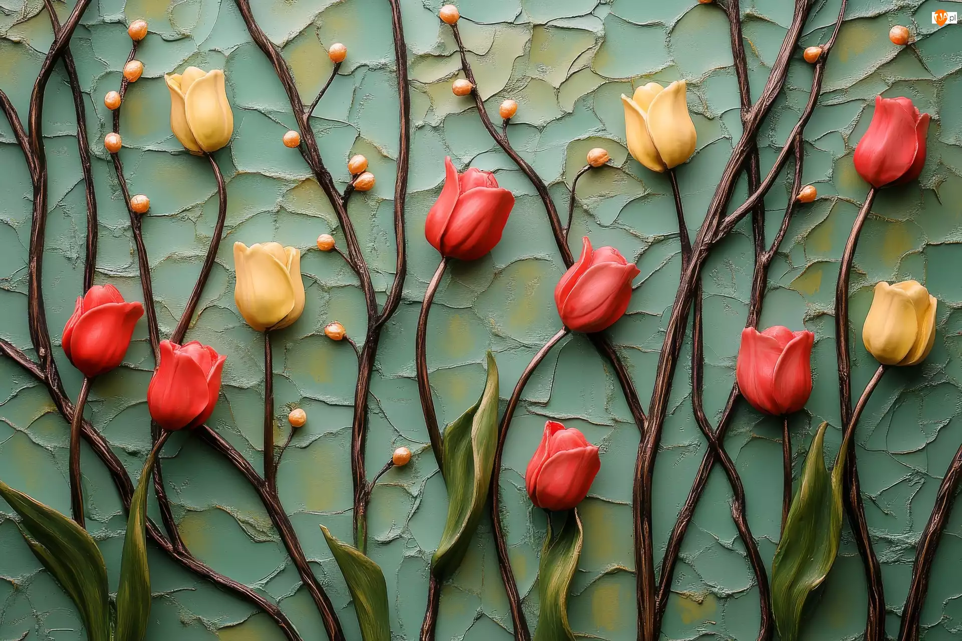 Listki, Tulipany, Gałązki